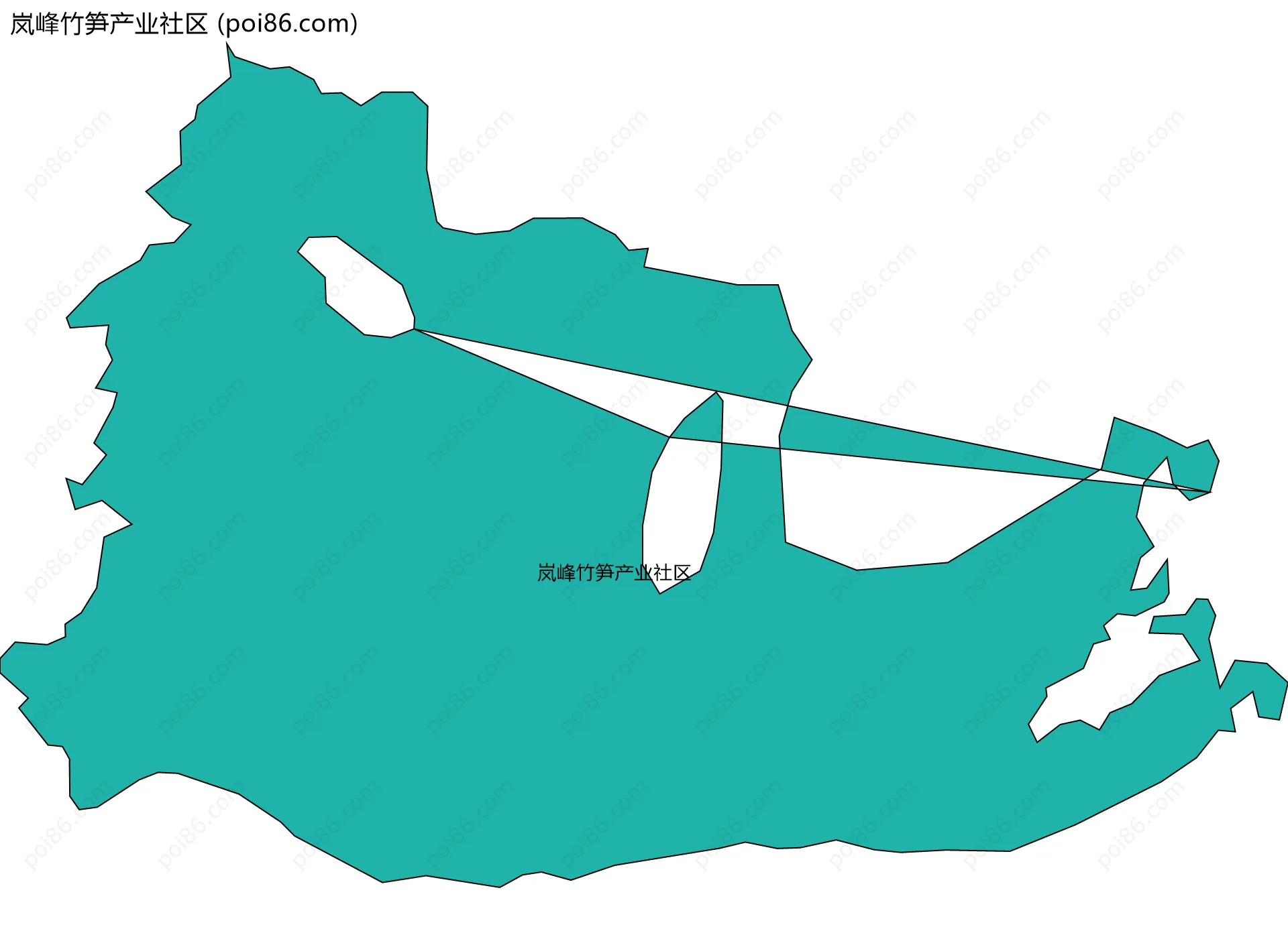 岚峰竹笋产业社区边界地图