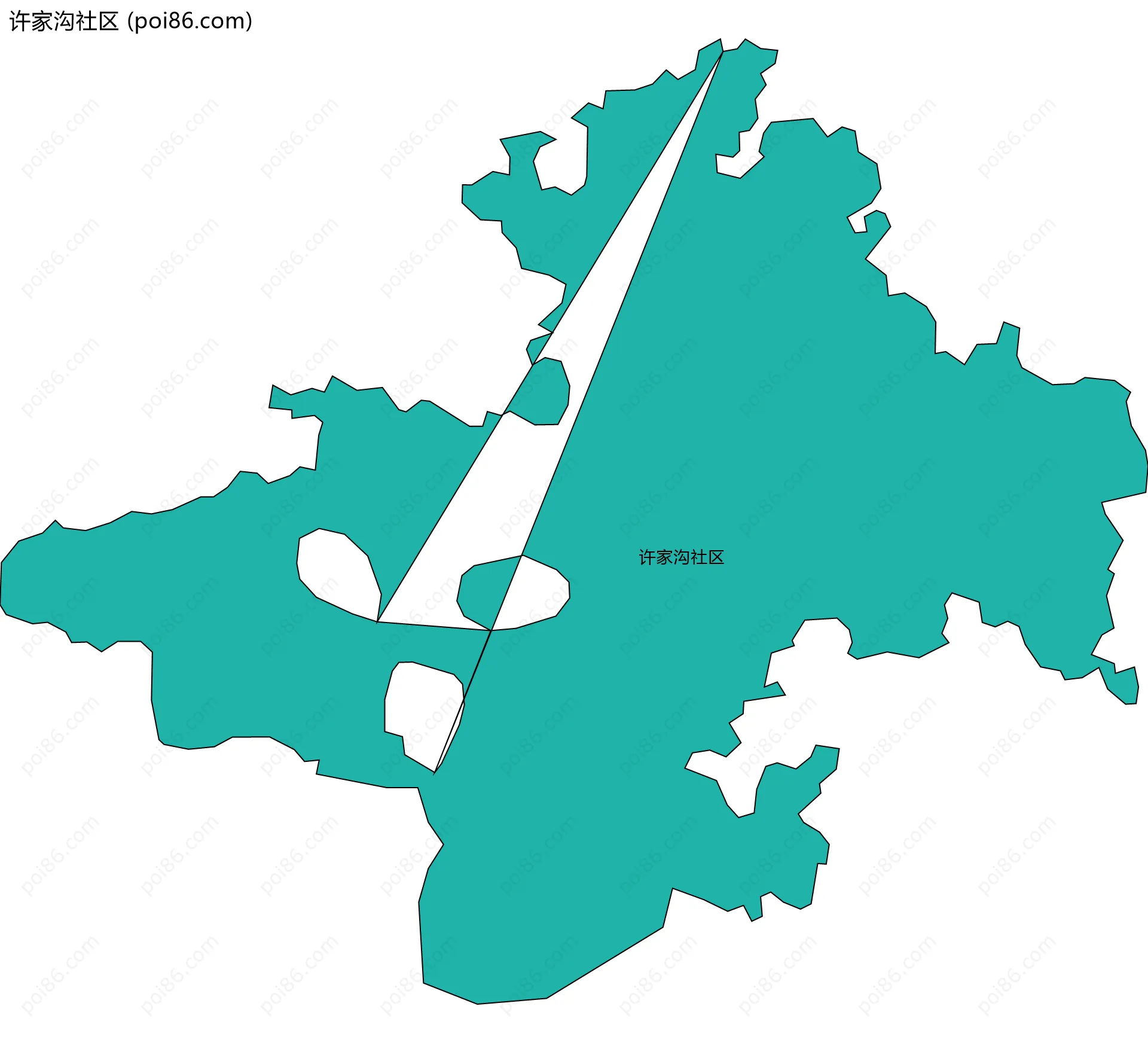 许家沟社区边界地图