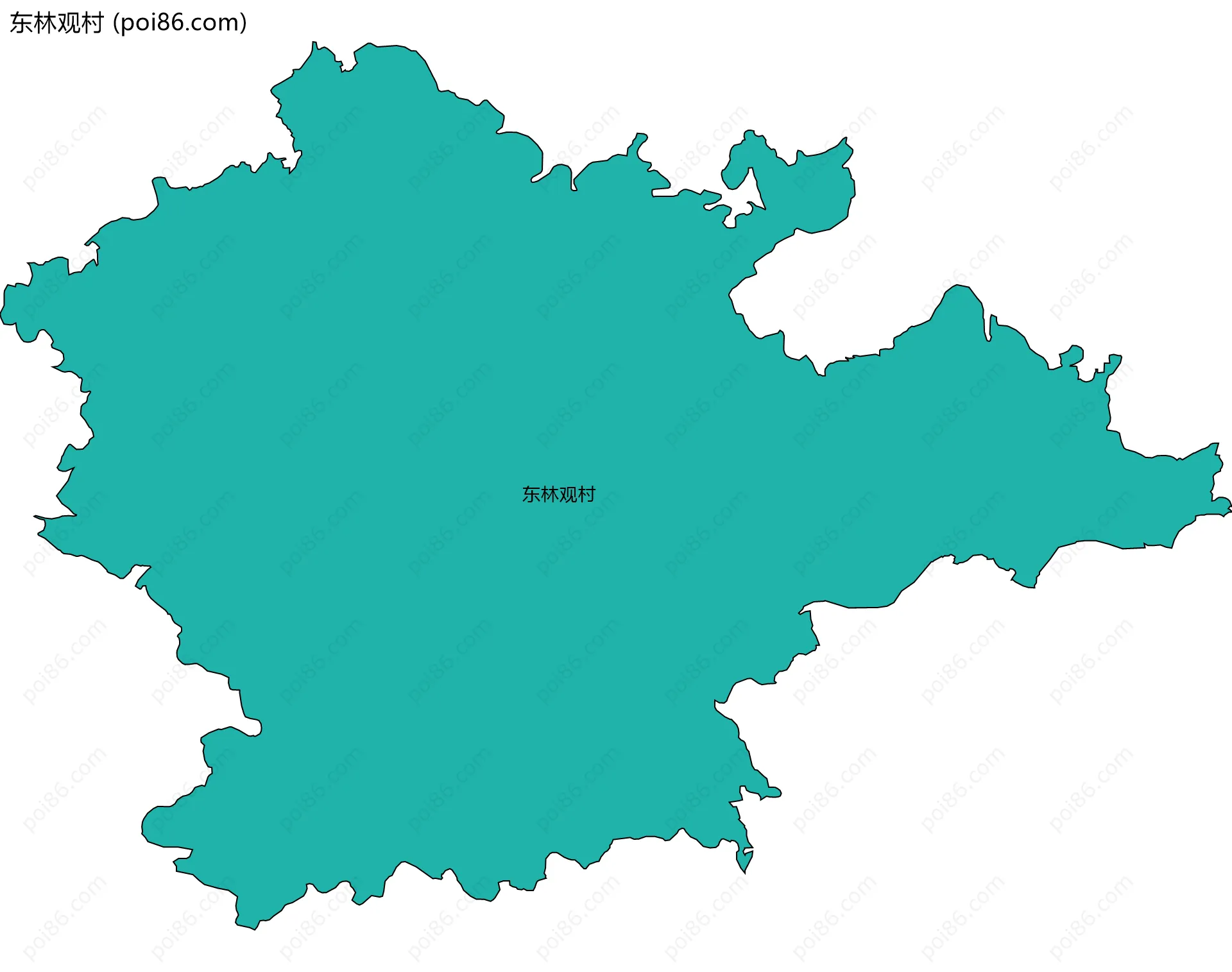 东林观村边界地图