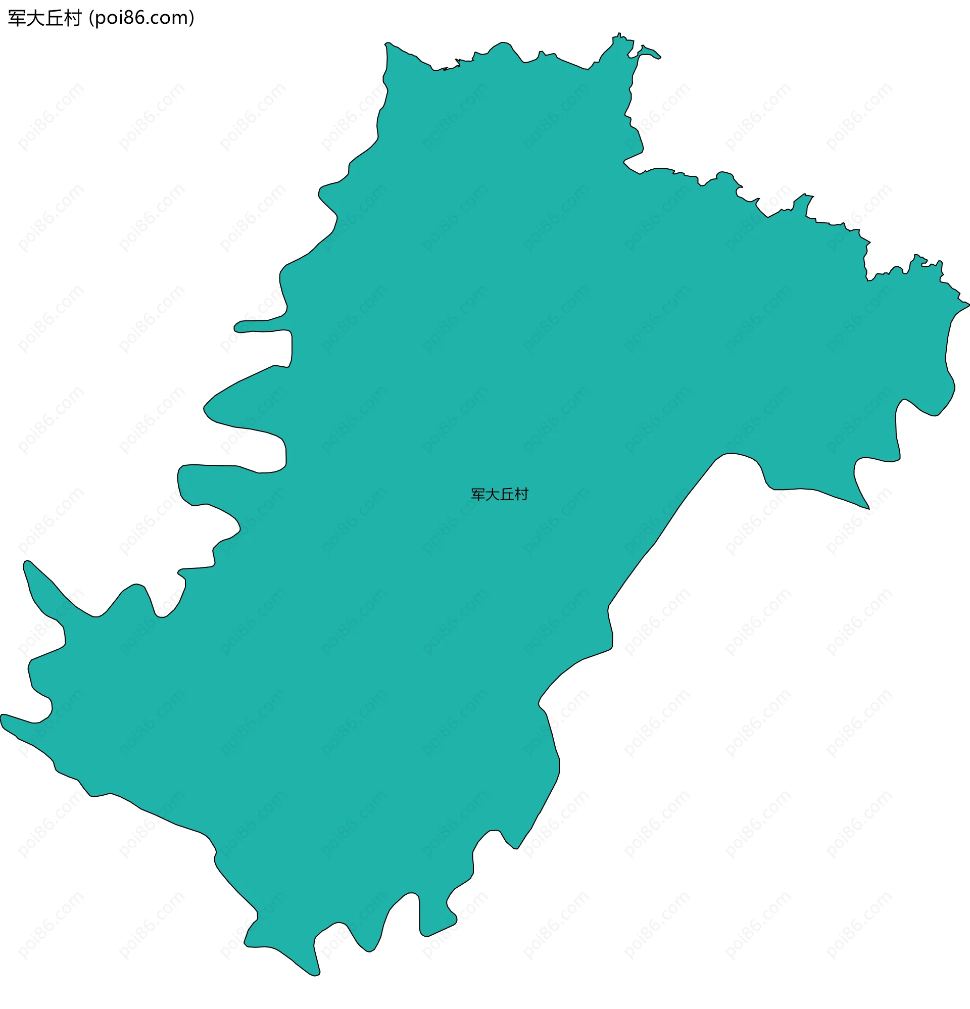 军大丘村边界地图