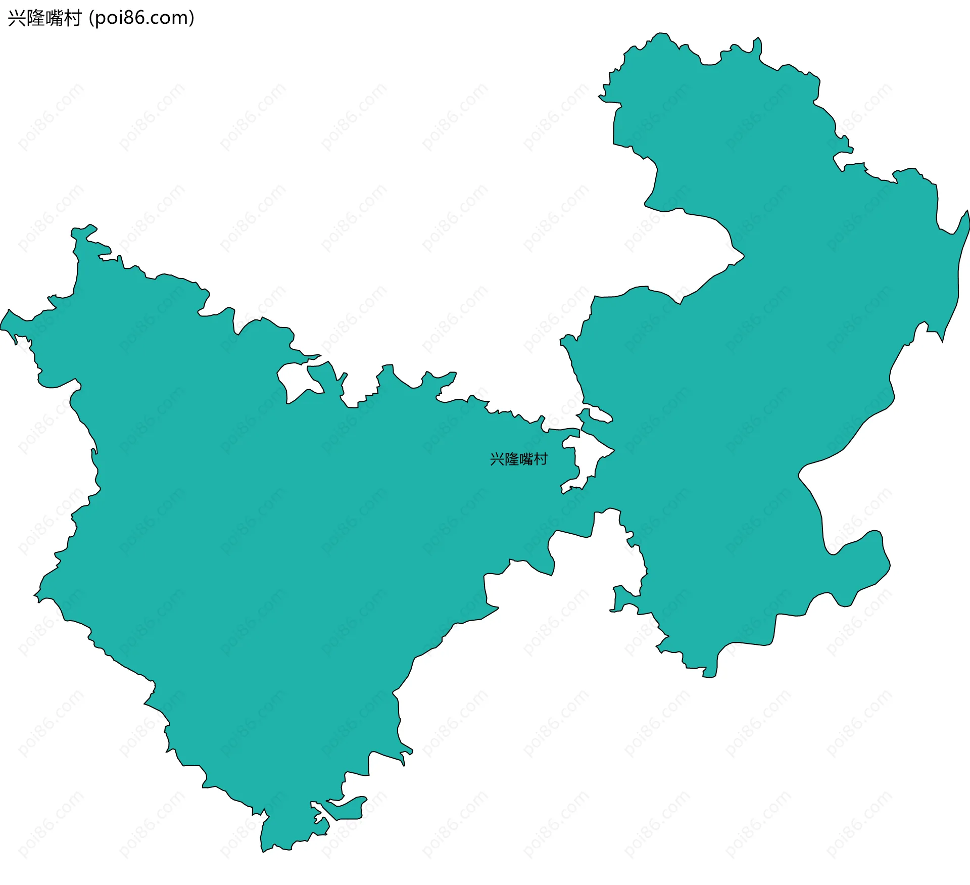 兴隆嘴村边界地图