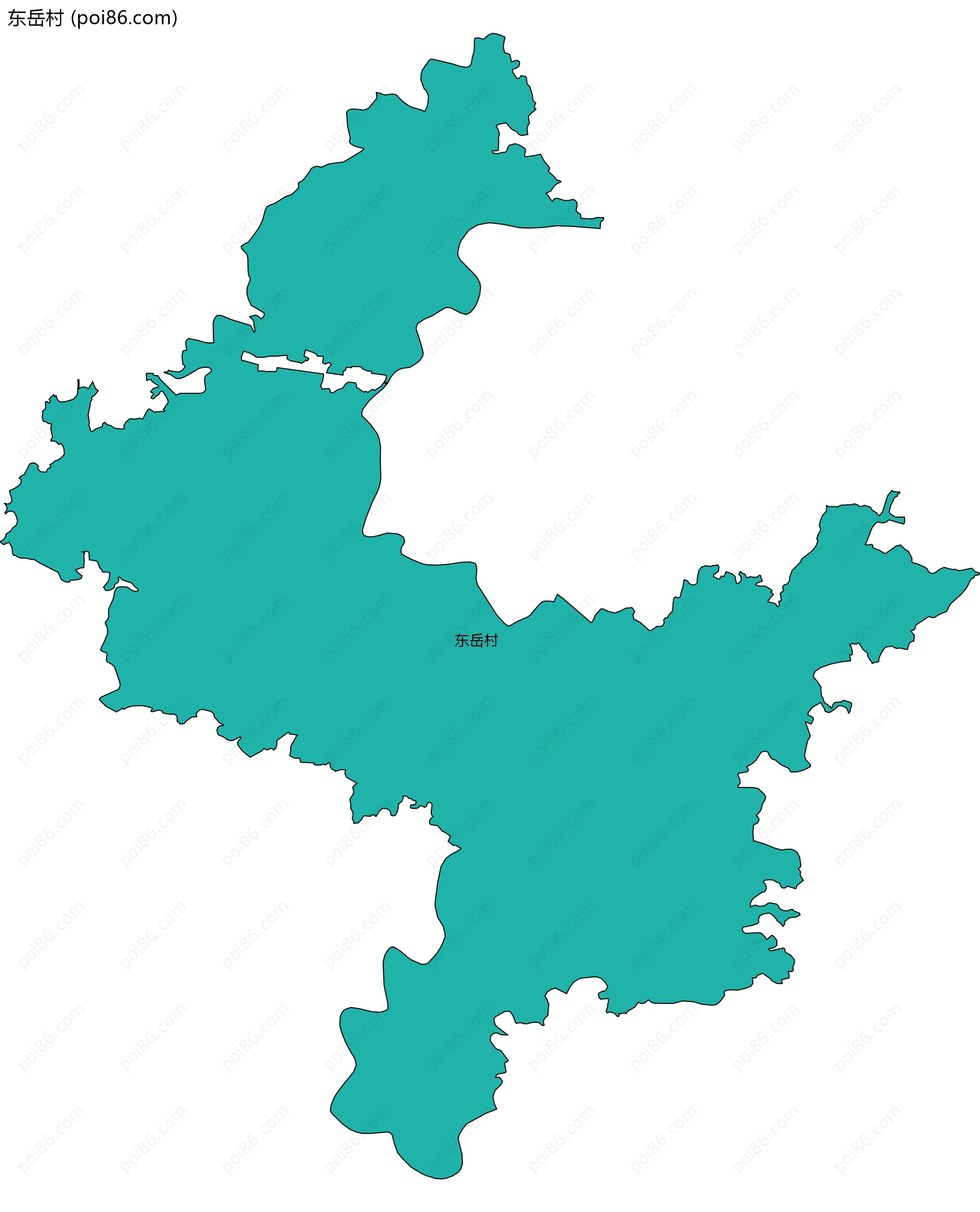 东岳村边界地图