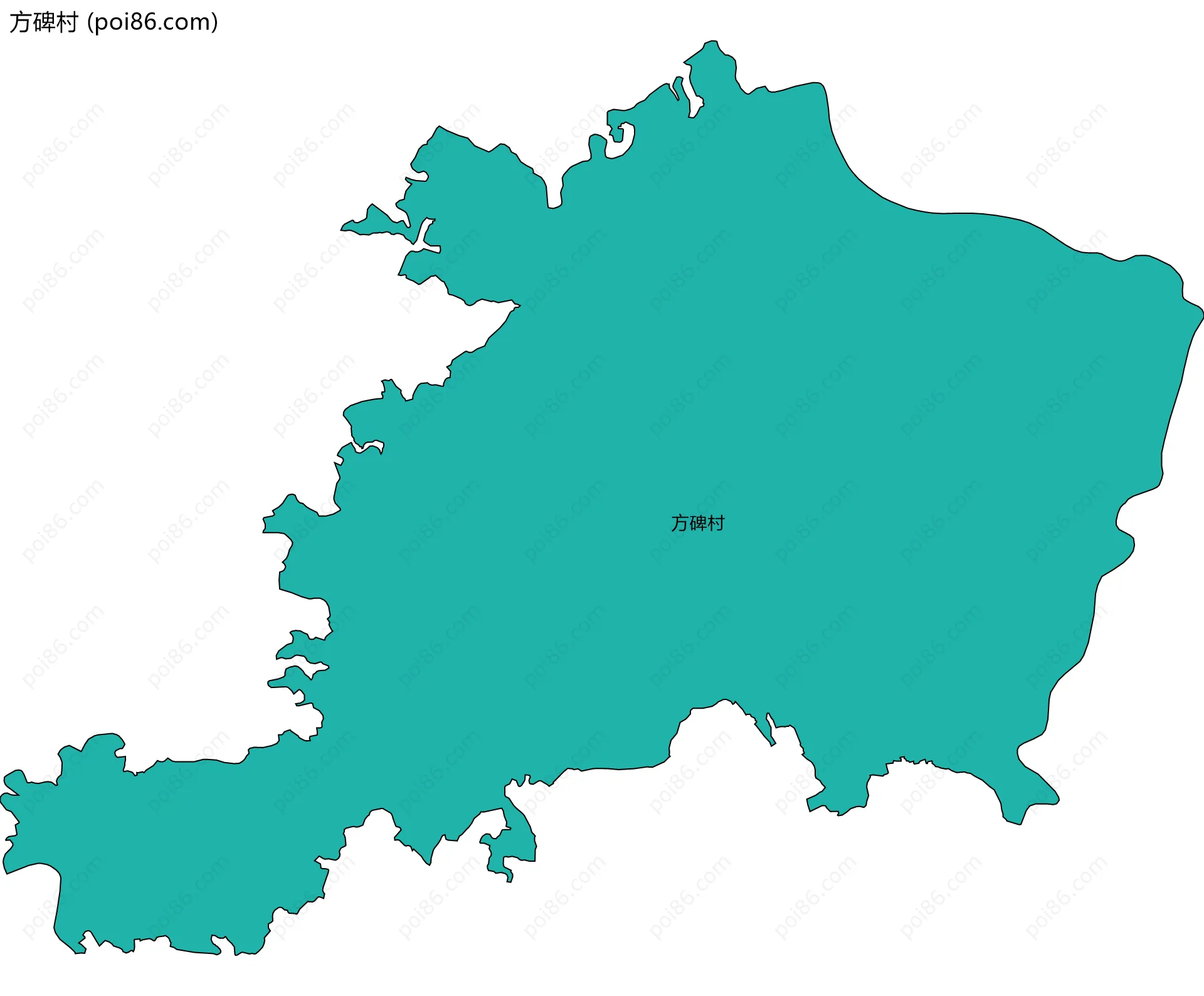 方碑村边界地图