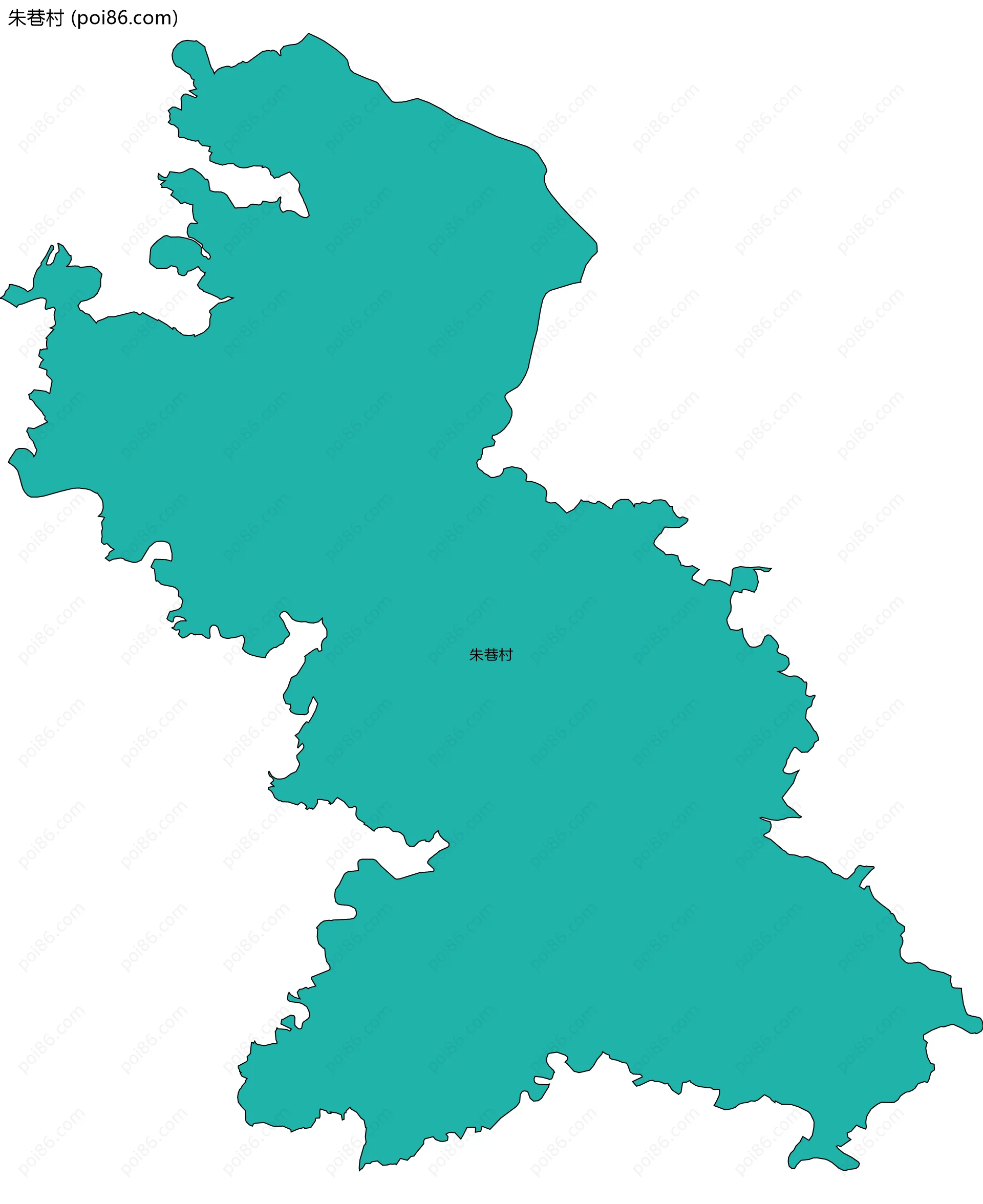 朱巷村边界地图