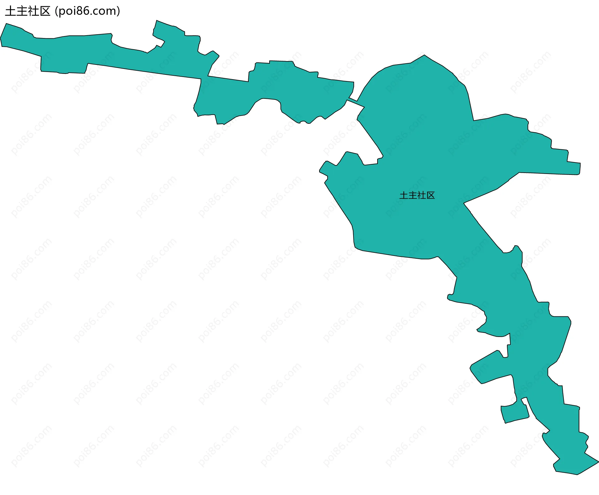 土主社区边界地图
