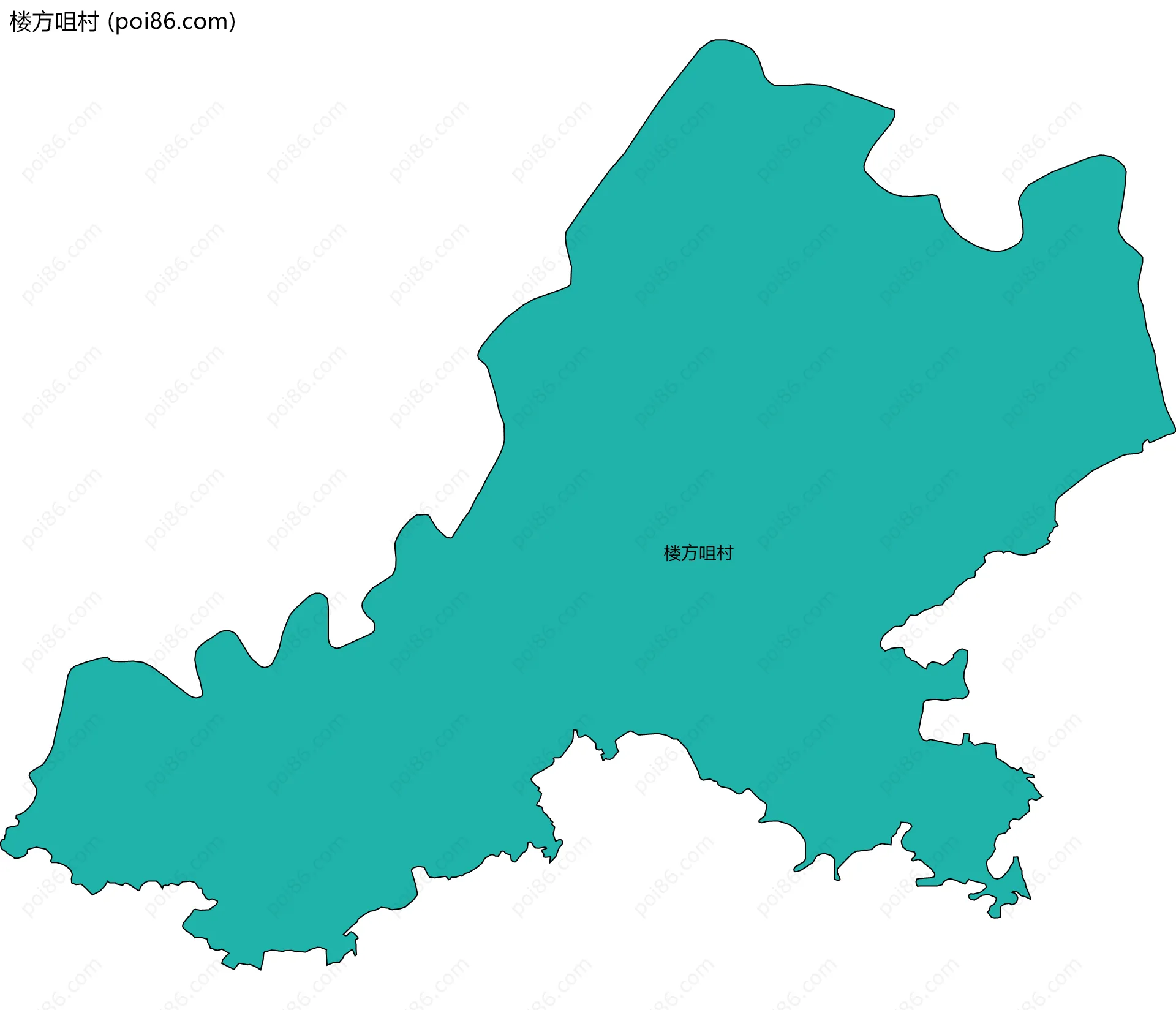 楼方咀村边界地图