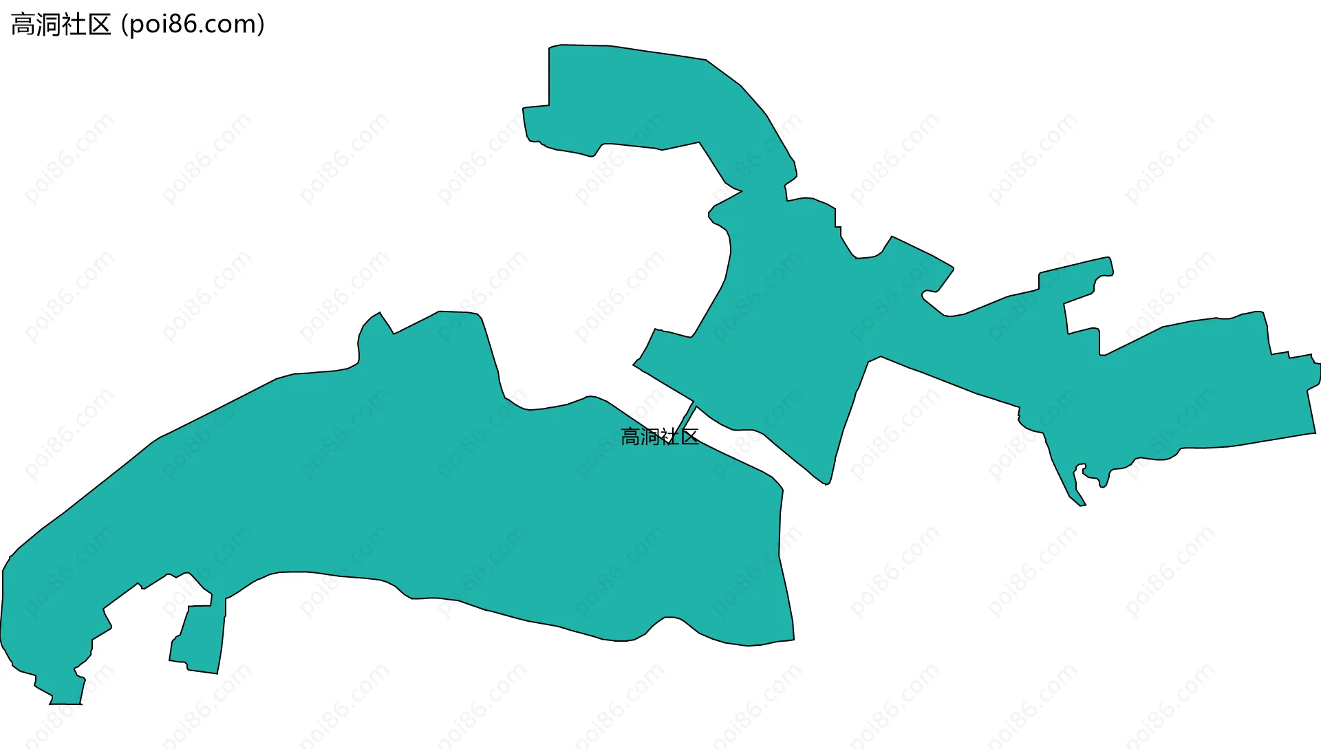 高洞社区边界地图