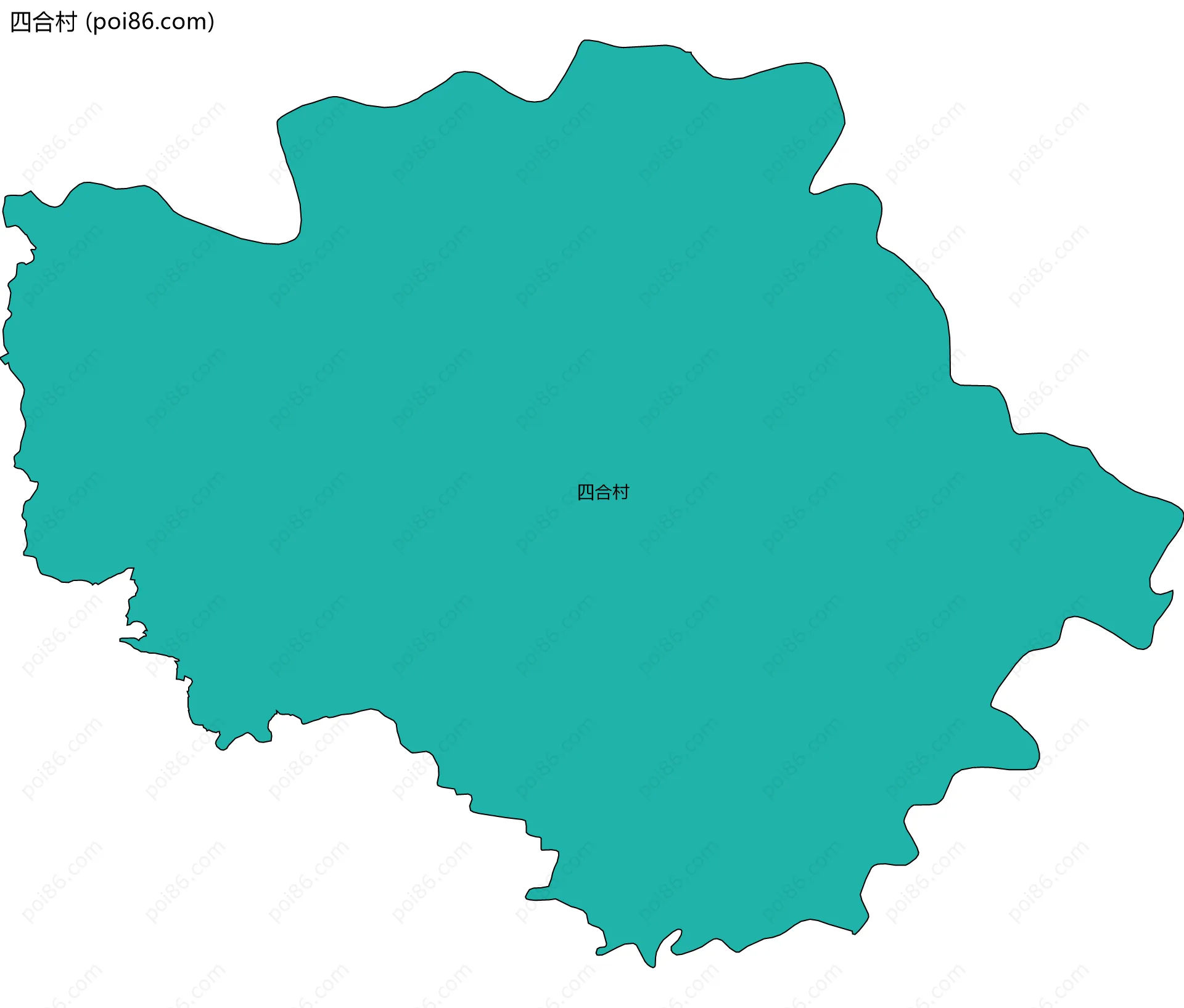四合村边界地图