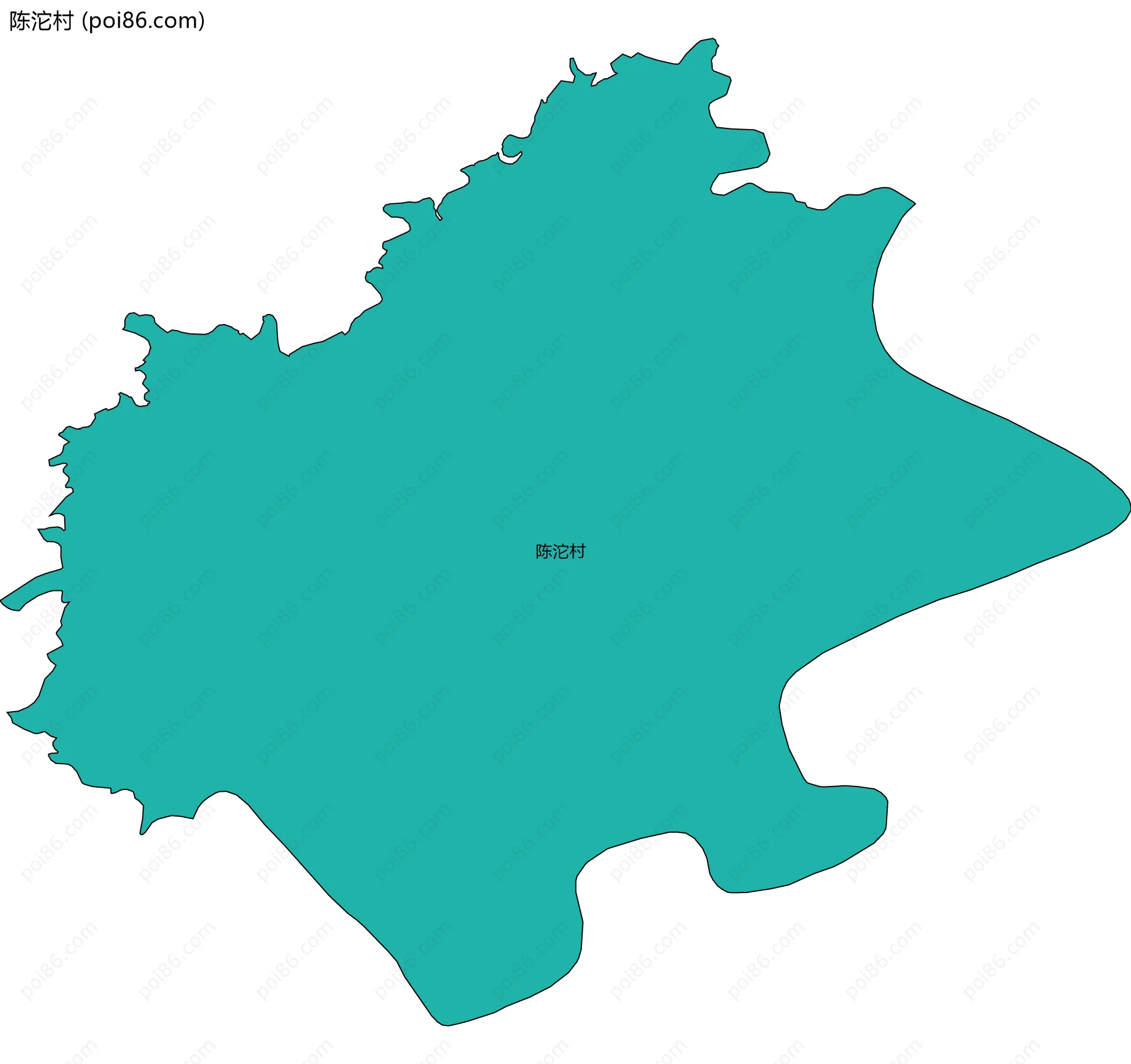 陈沱村边界地图