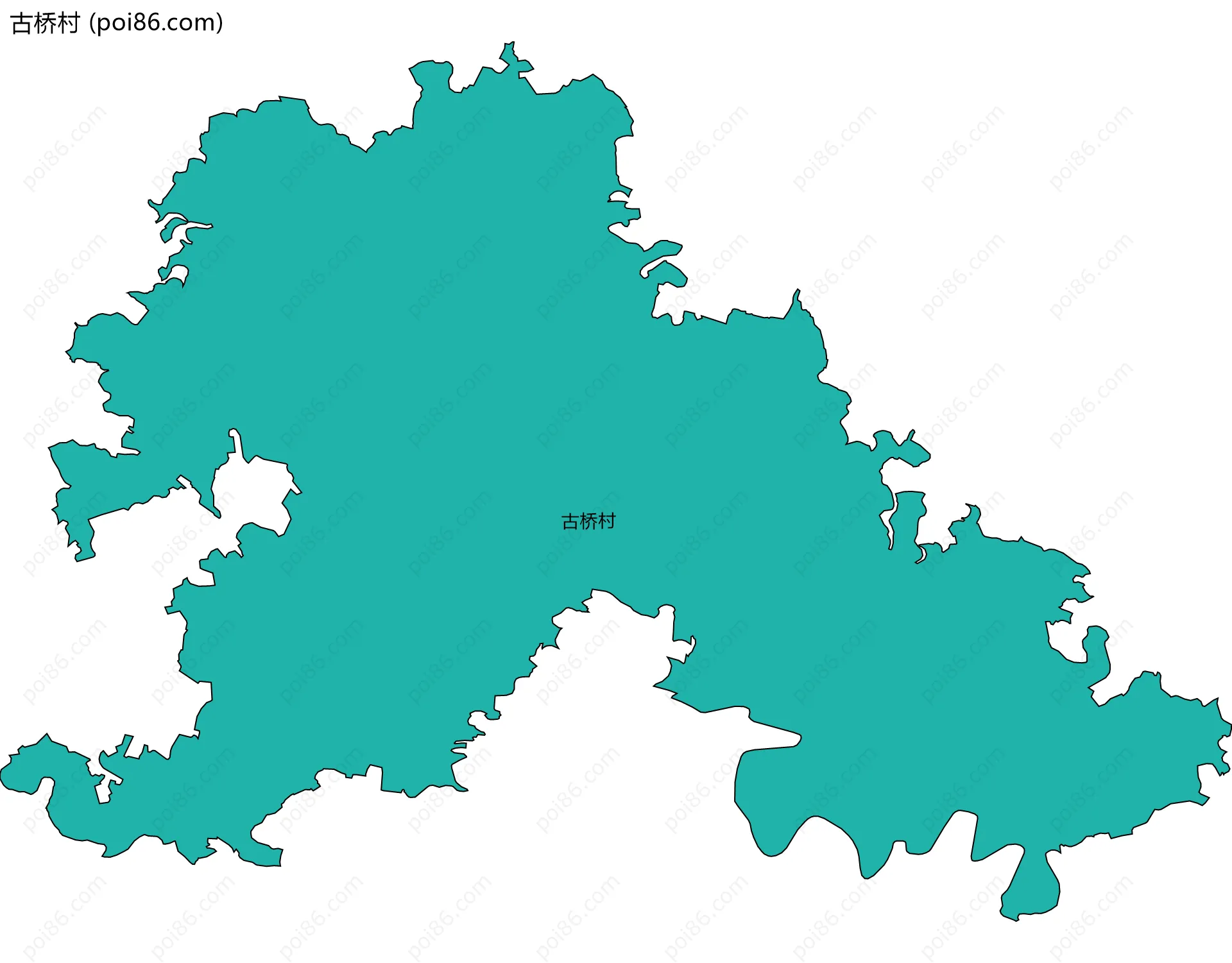 古桥村边界地图