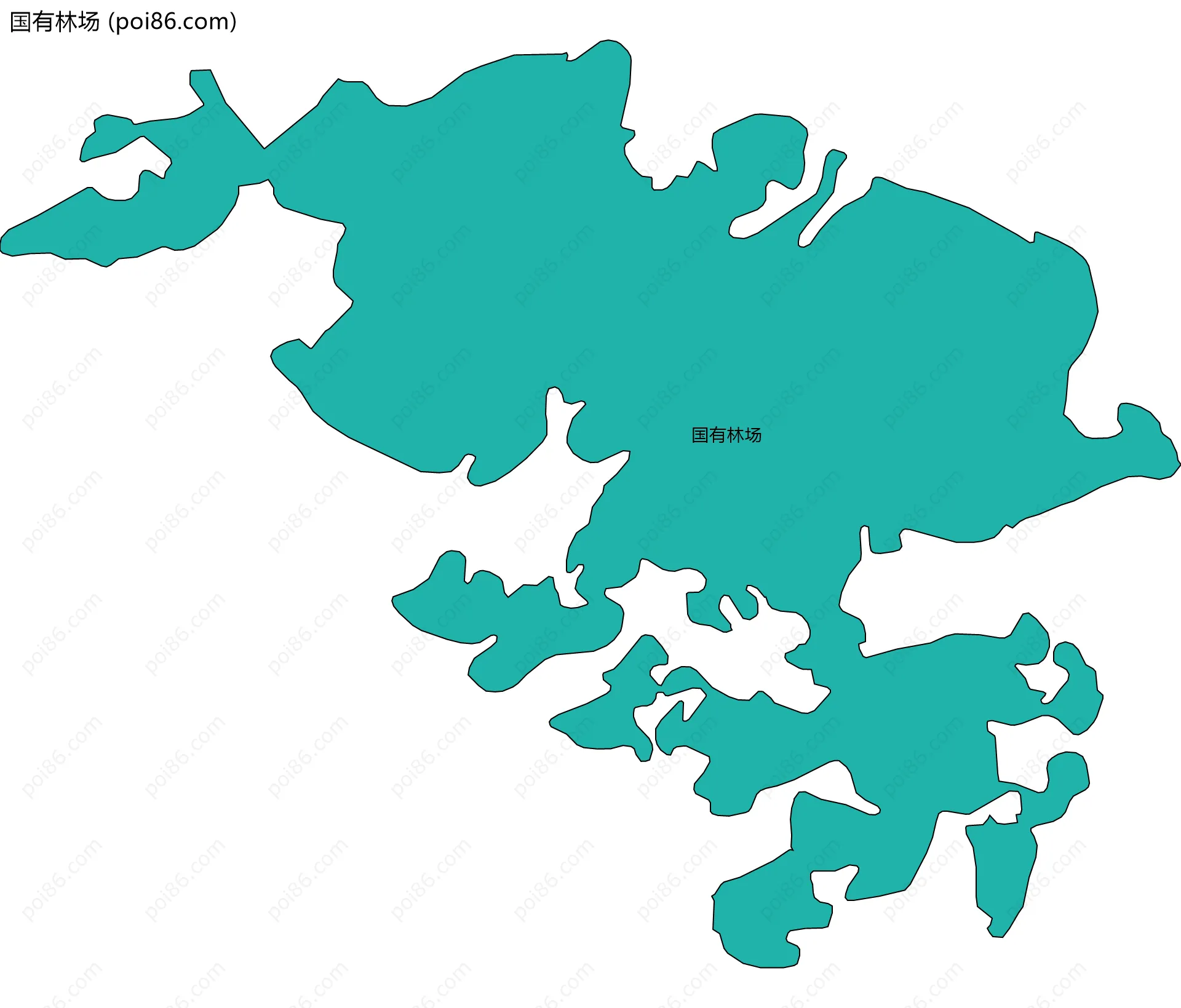 国有林场边界地图