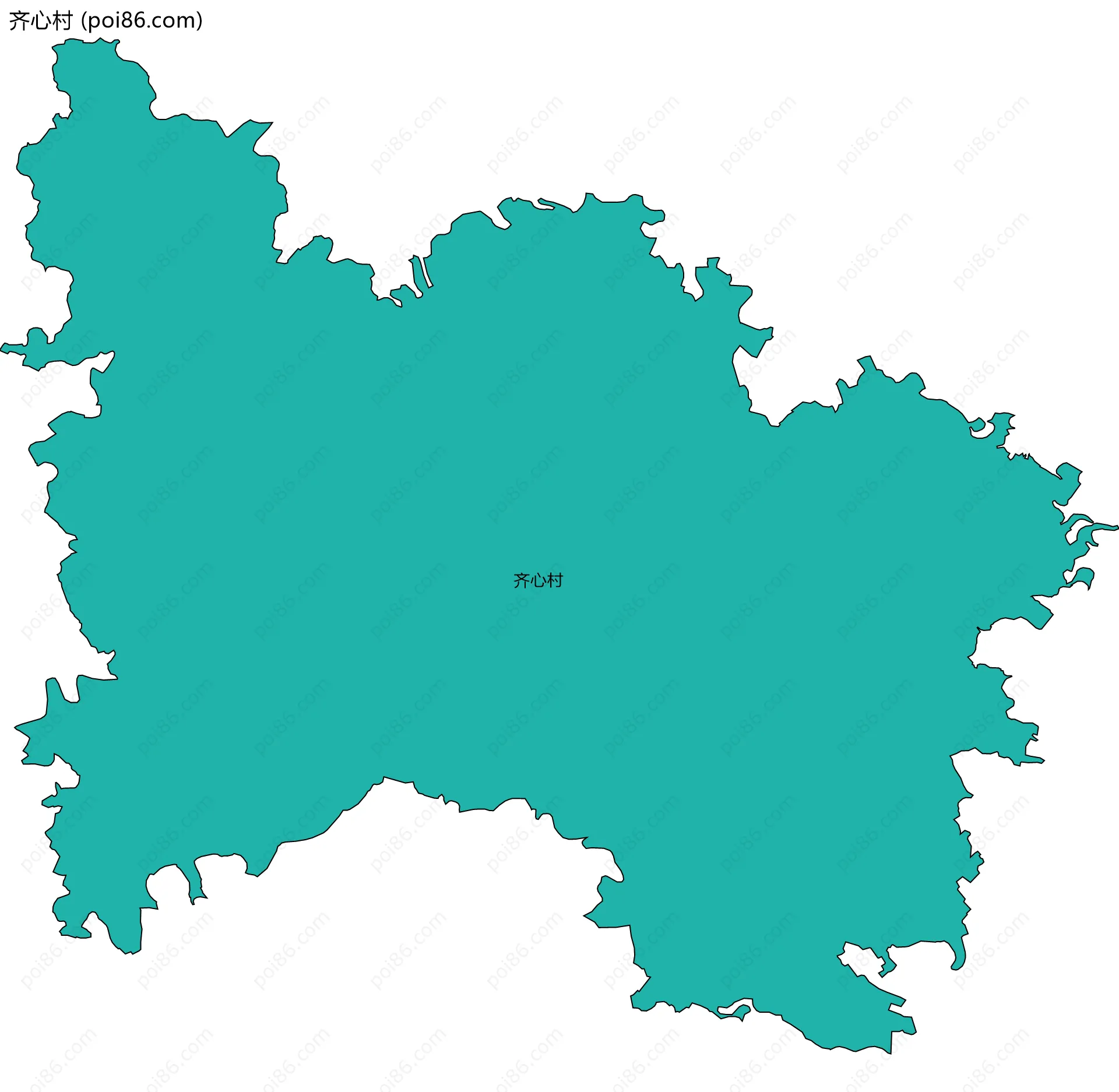 齐心村边界地图