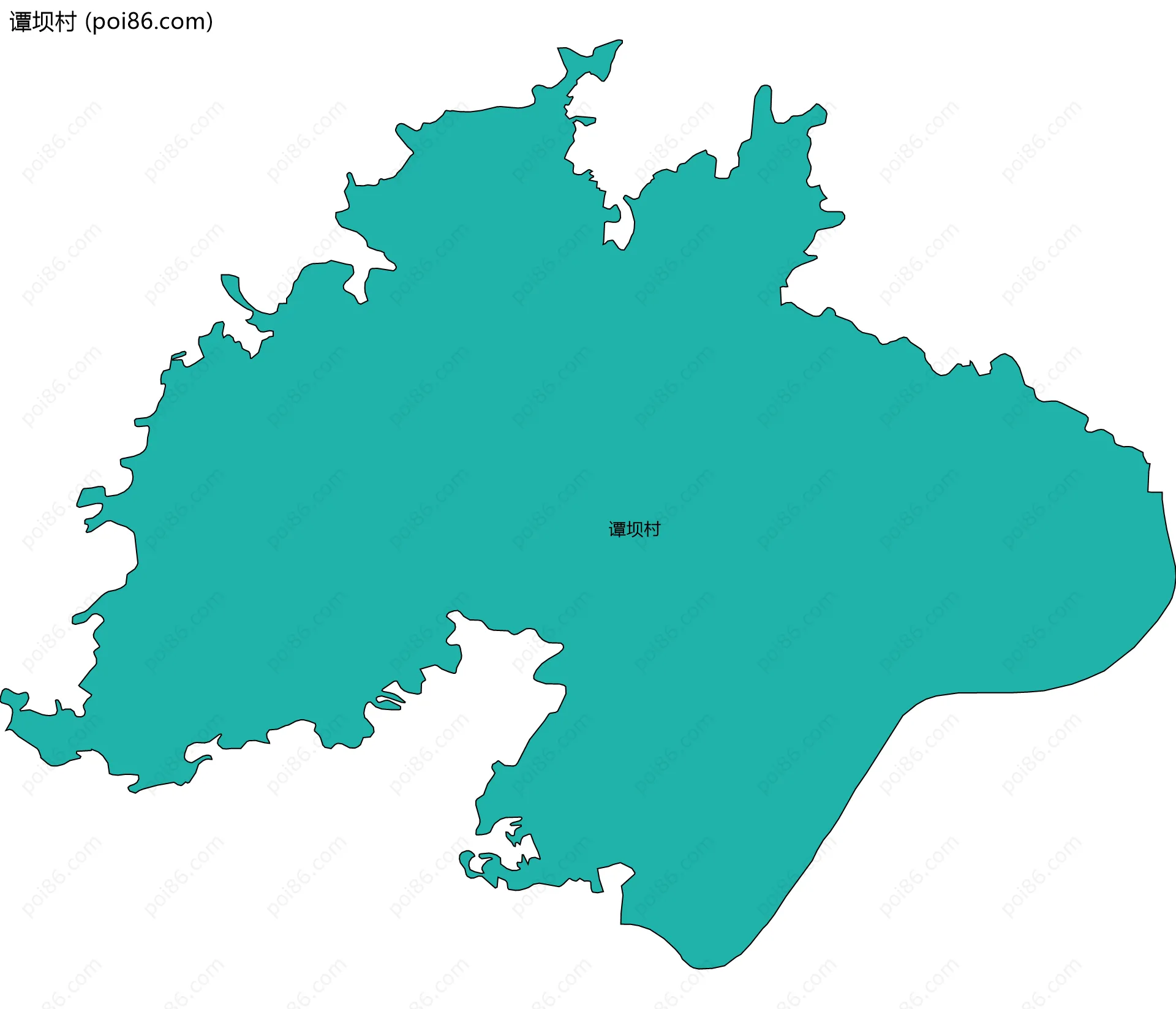 谭坝村边界地图