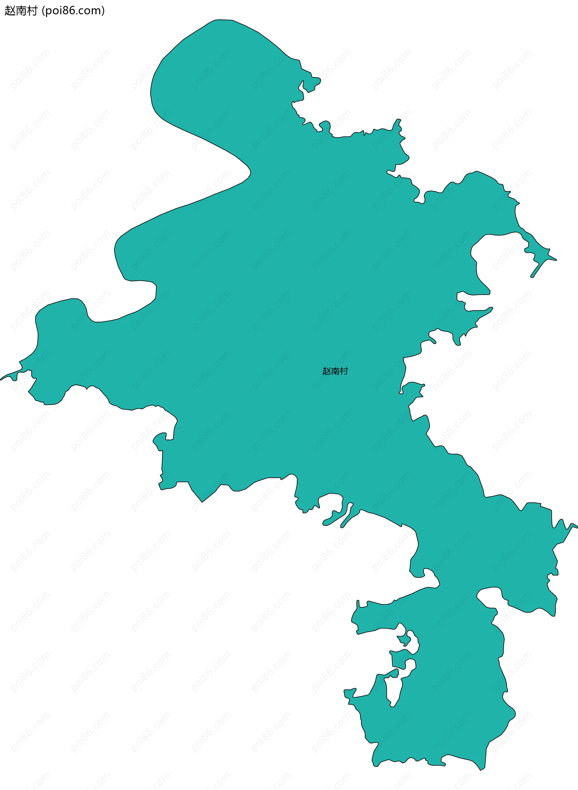 赵南村边界地图