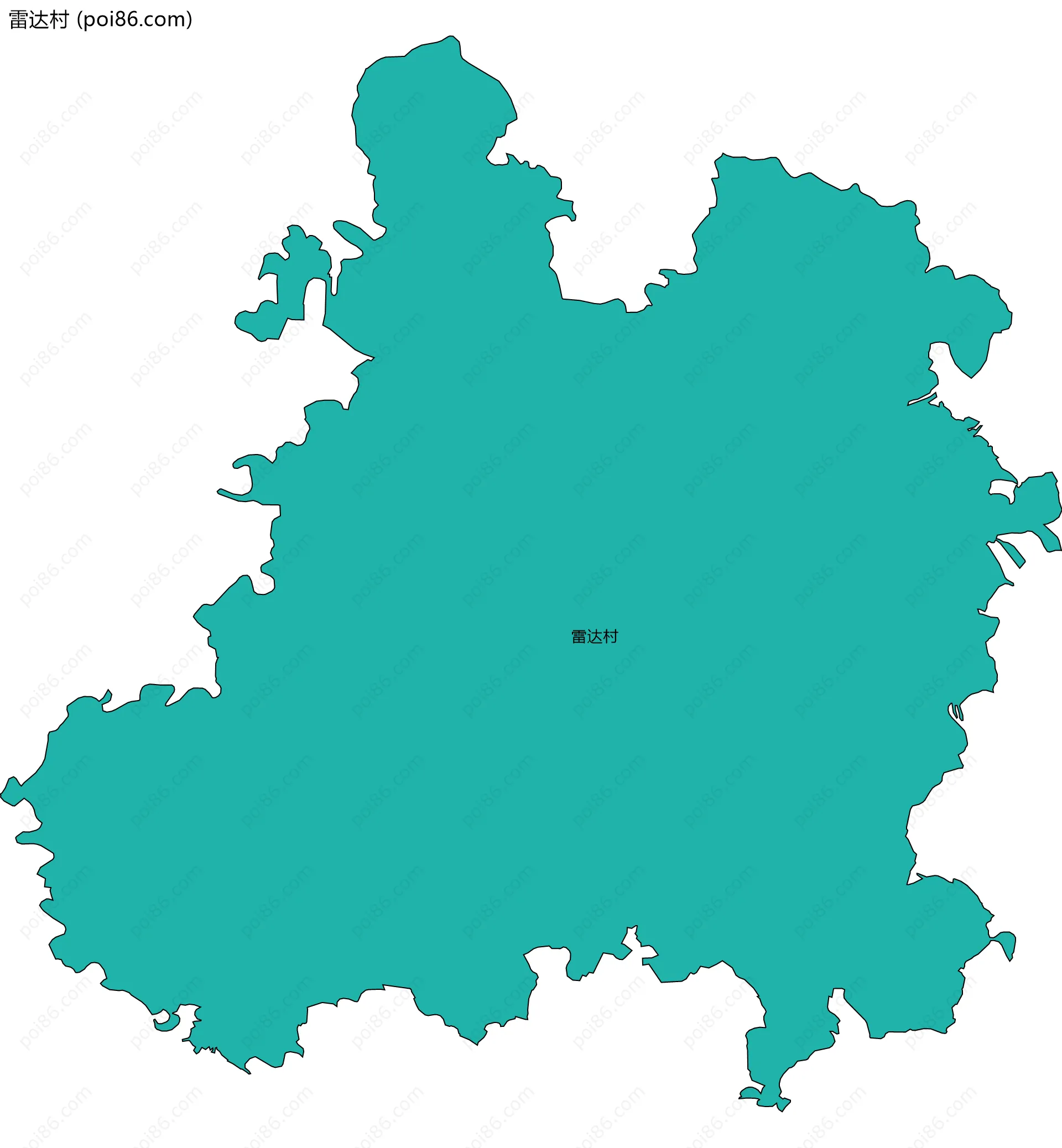 雷达村边界地图