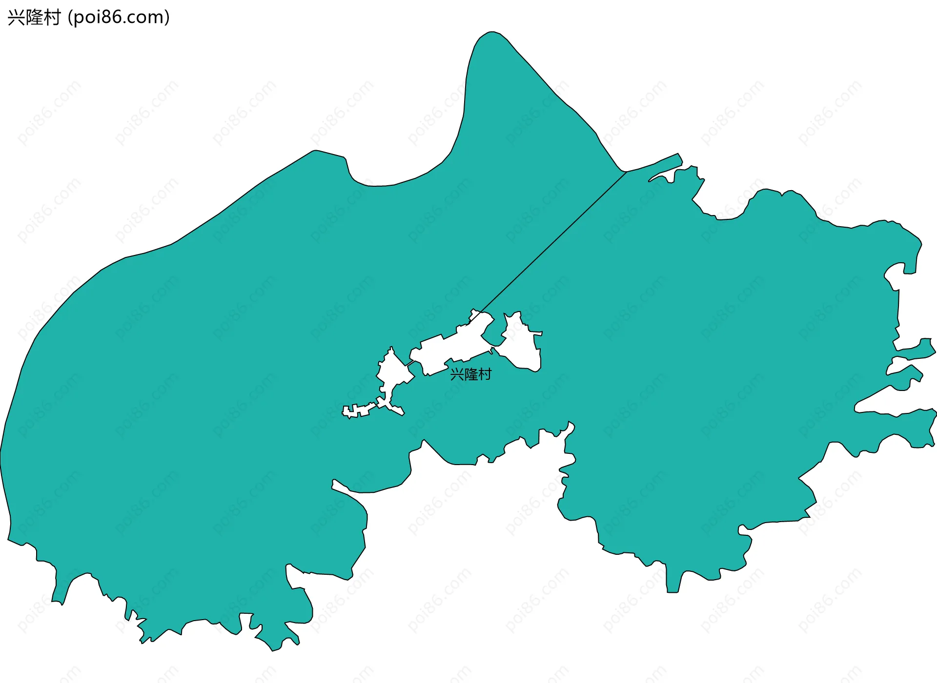 兴隆村边界地图