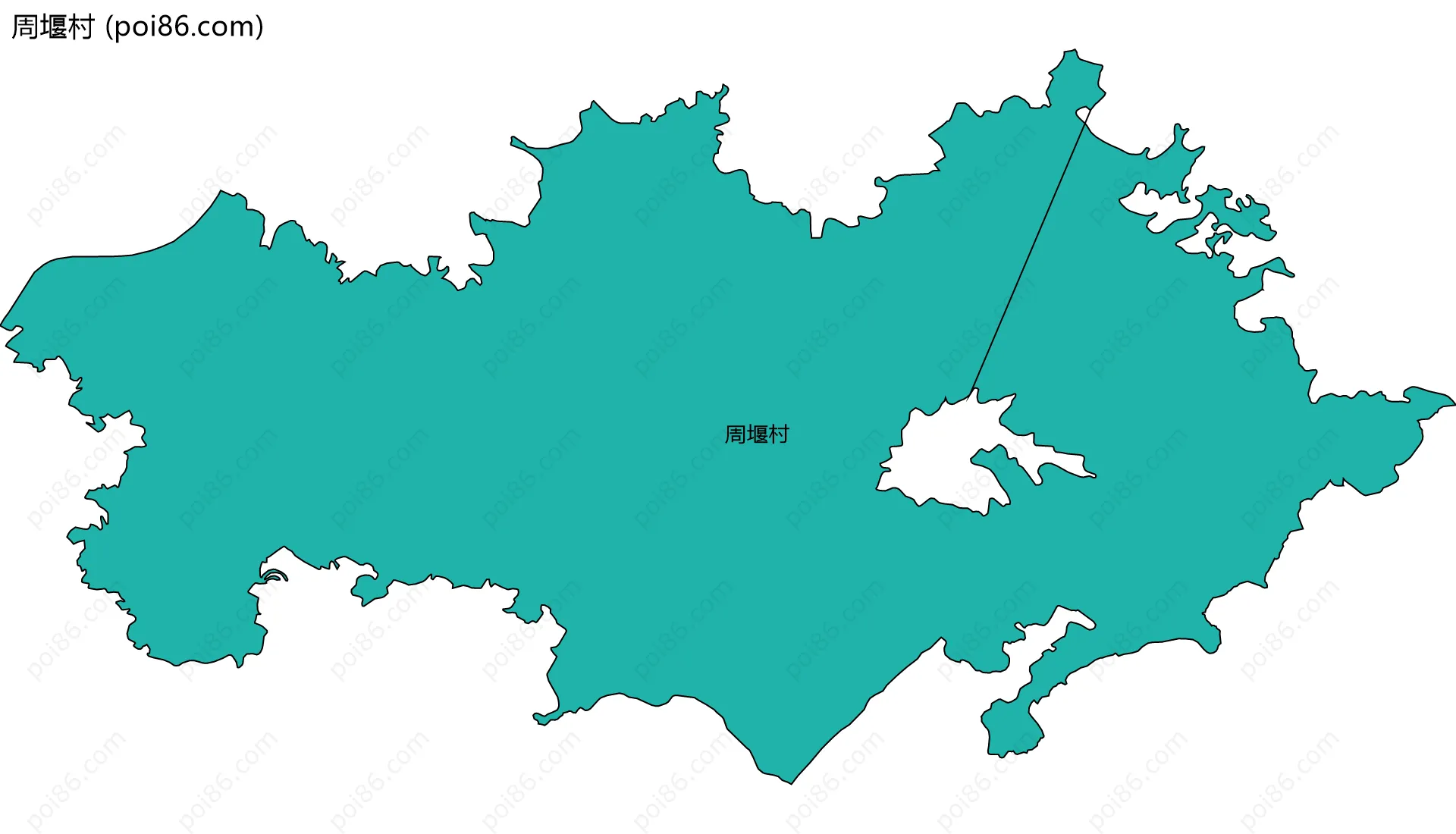 周堰村边界地图