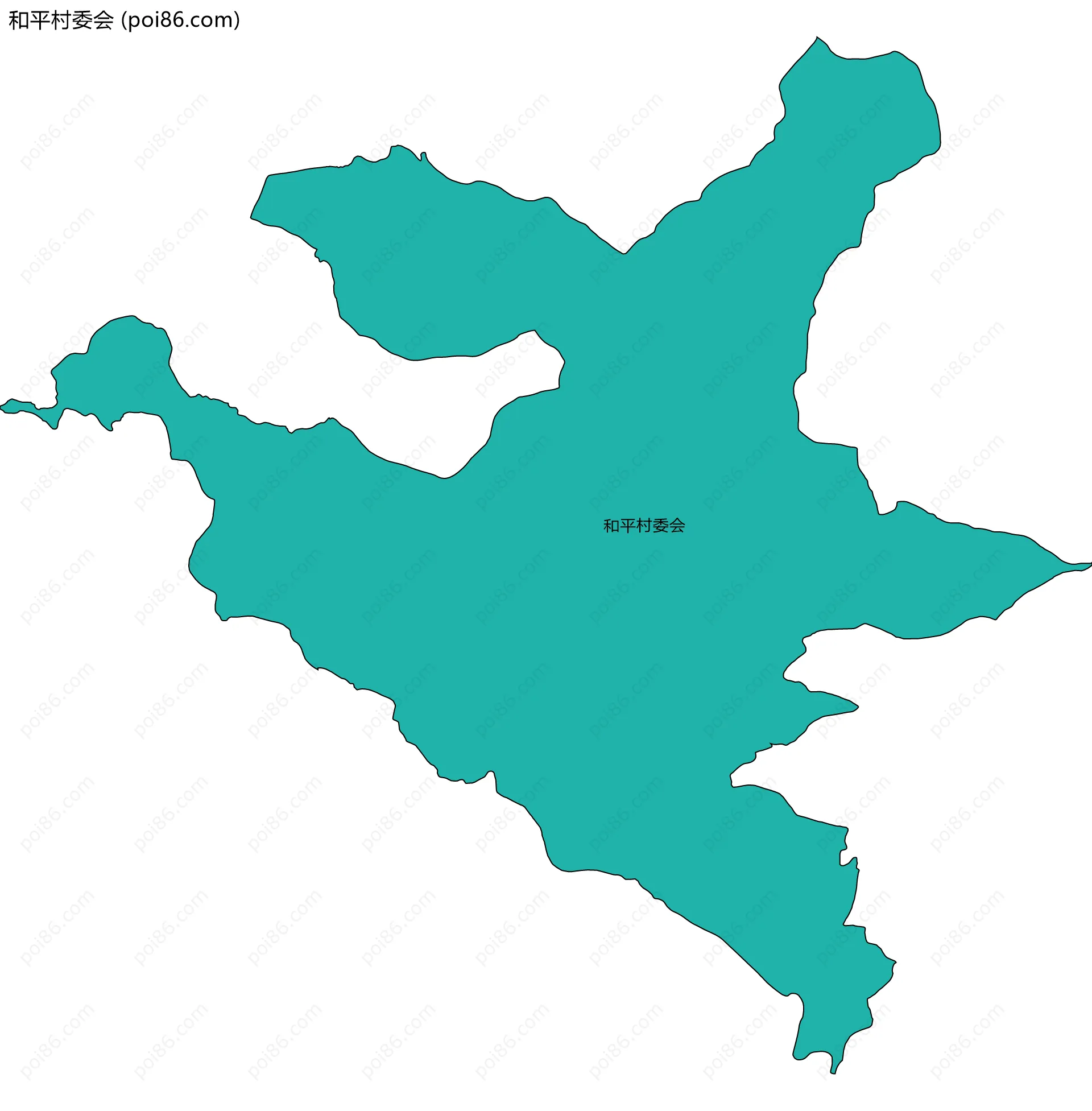和平村委会边界地图