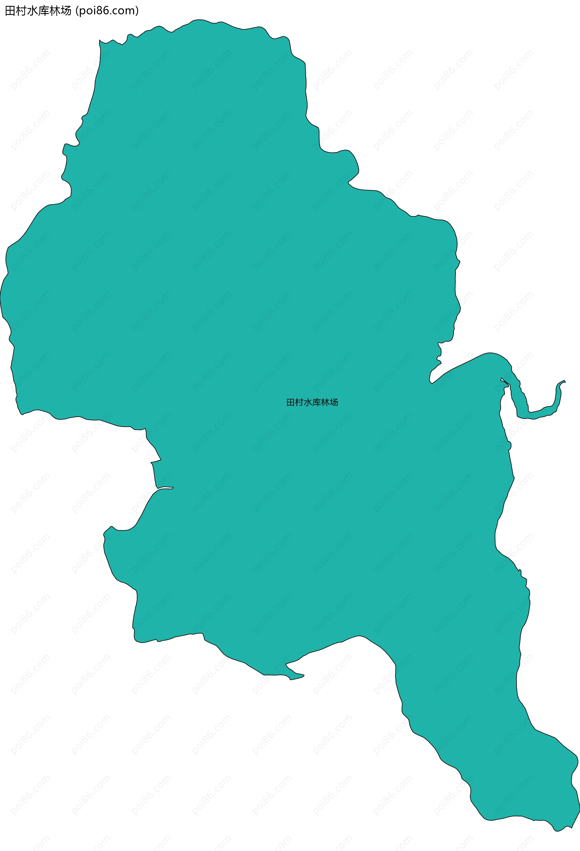 田村水库林场边界地图
