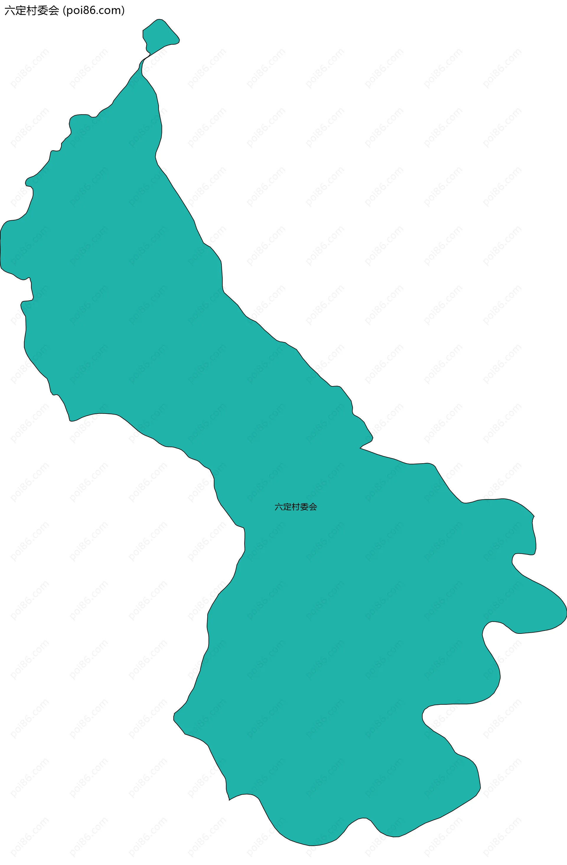 六定村委会边界地图