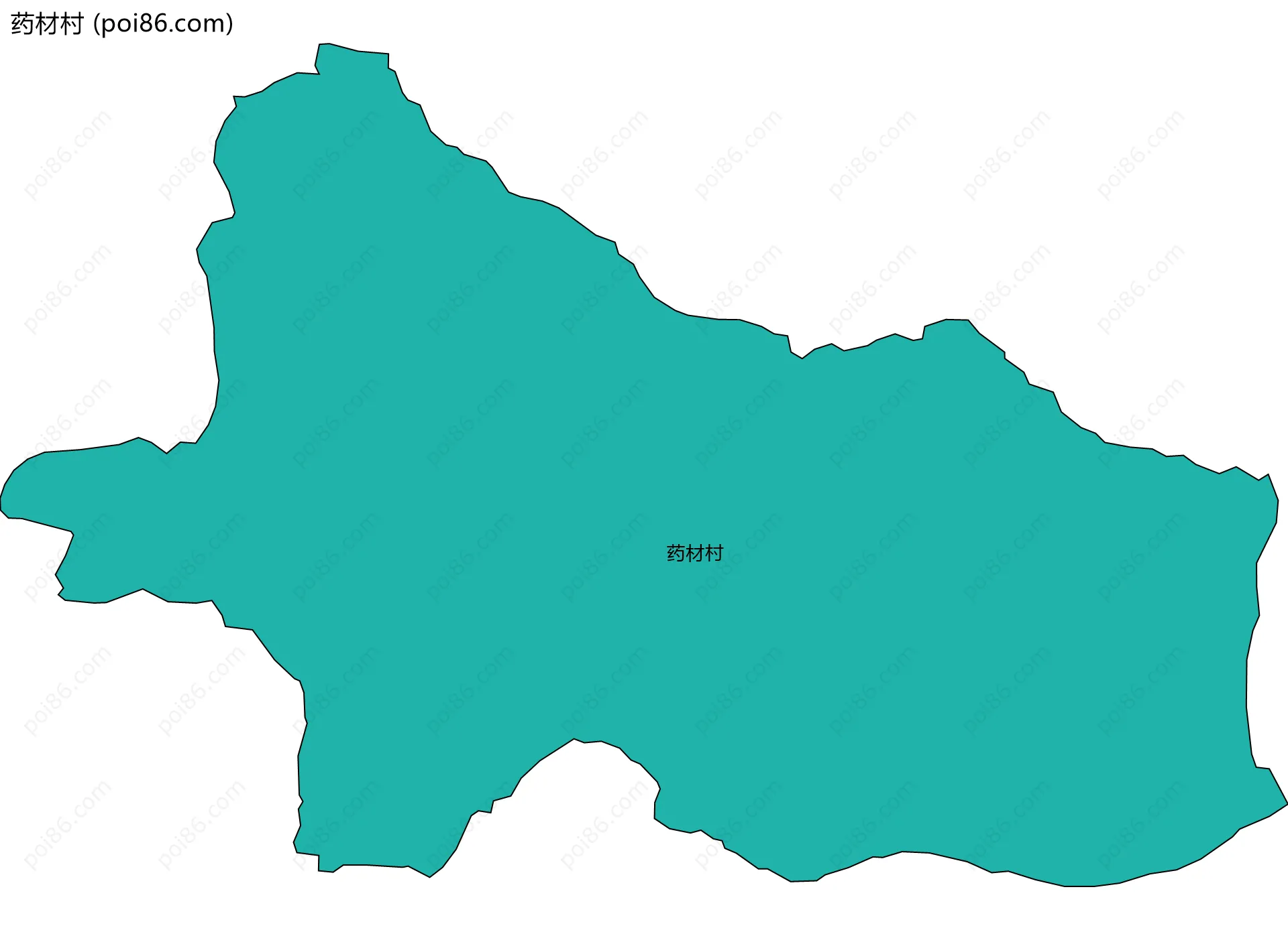药材村边界地图