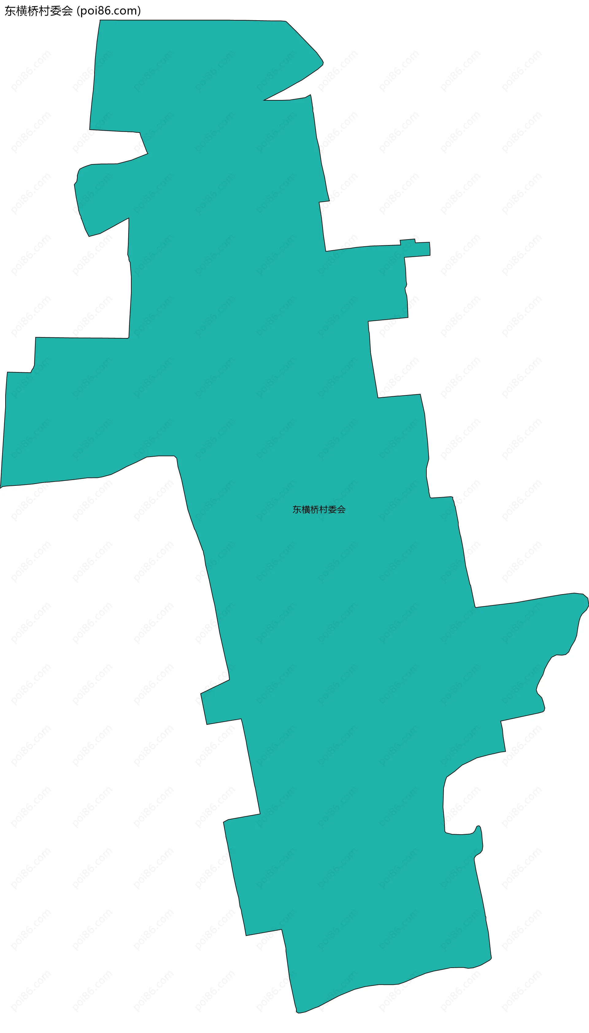 东横桥村委会边界地图