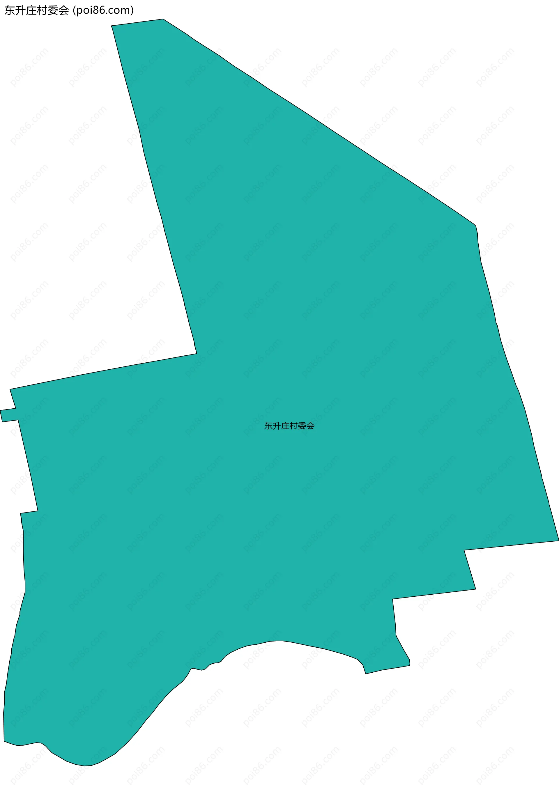 东升庄村委会边界地图