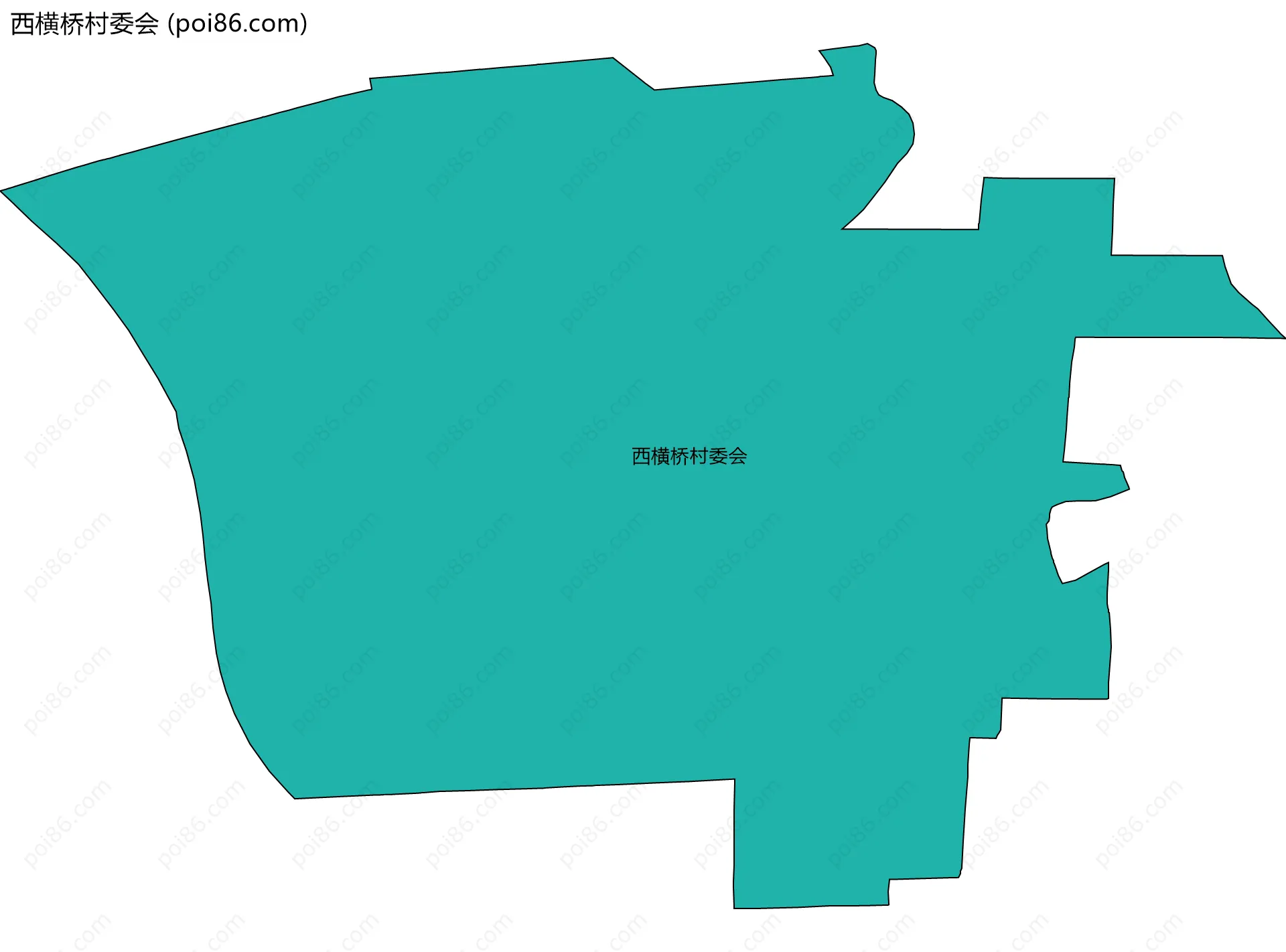 西横桥村委会边界地图