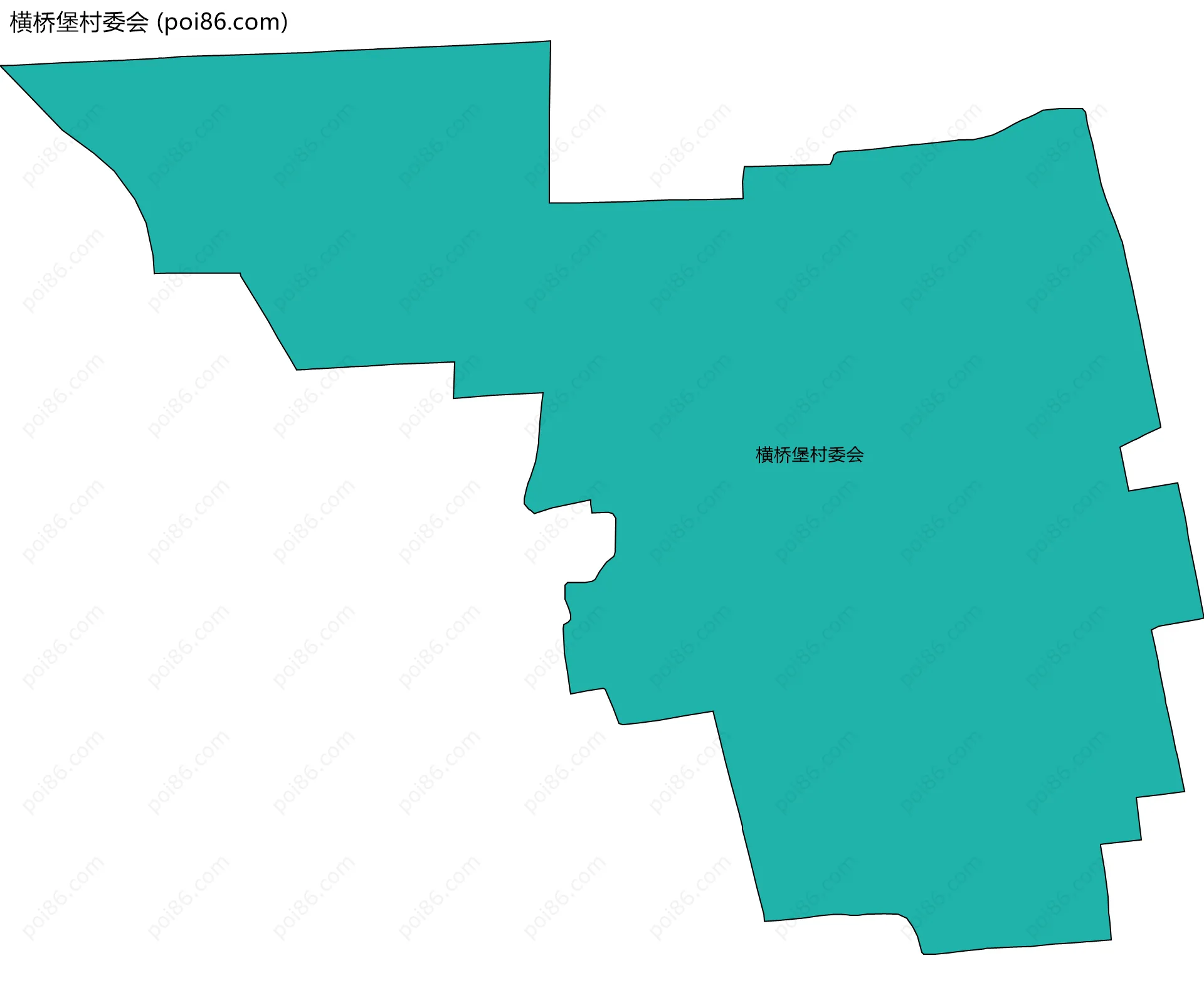 横桥堡村委会边界地图