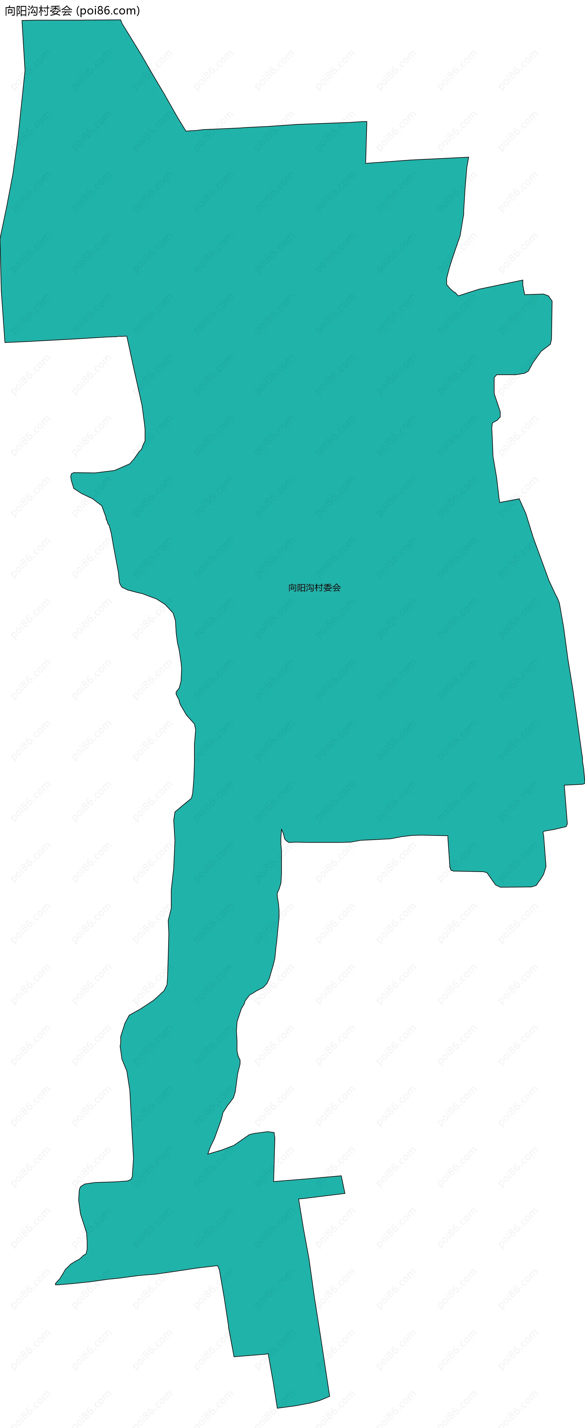 向阳沟村委会边界地图