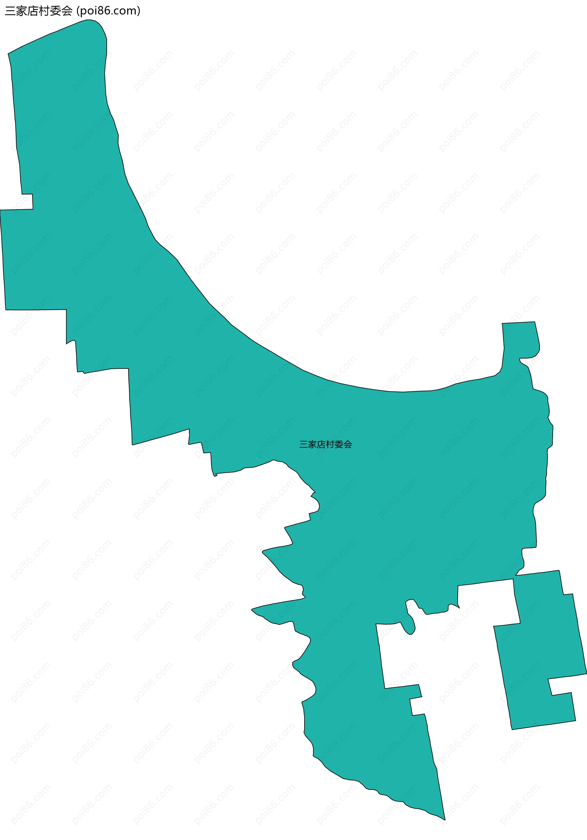 三家店村委会边界地图