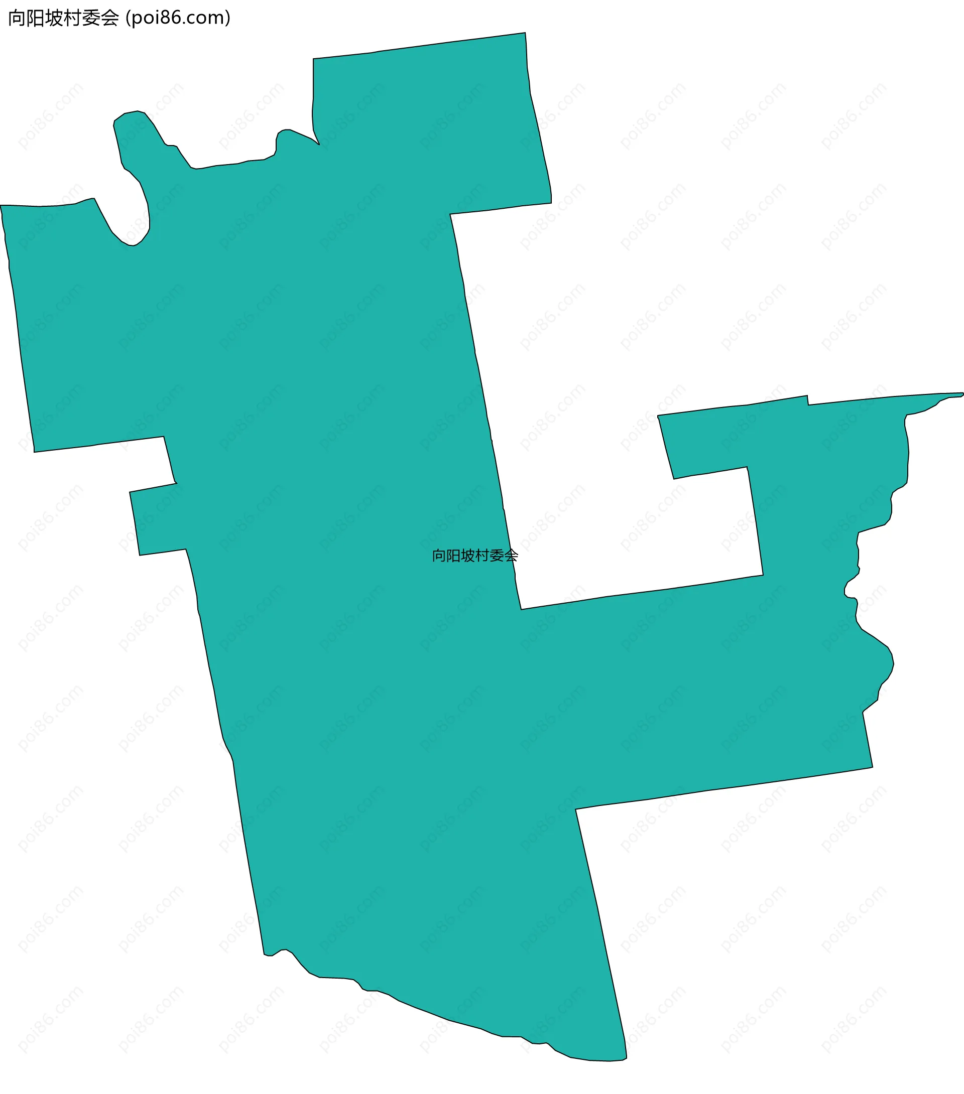 向阳坡村委会边界地图