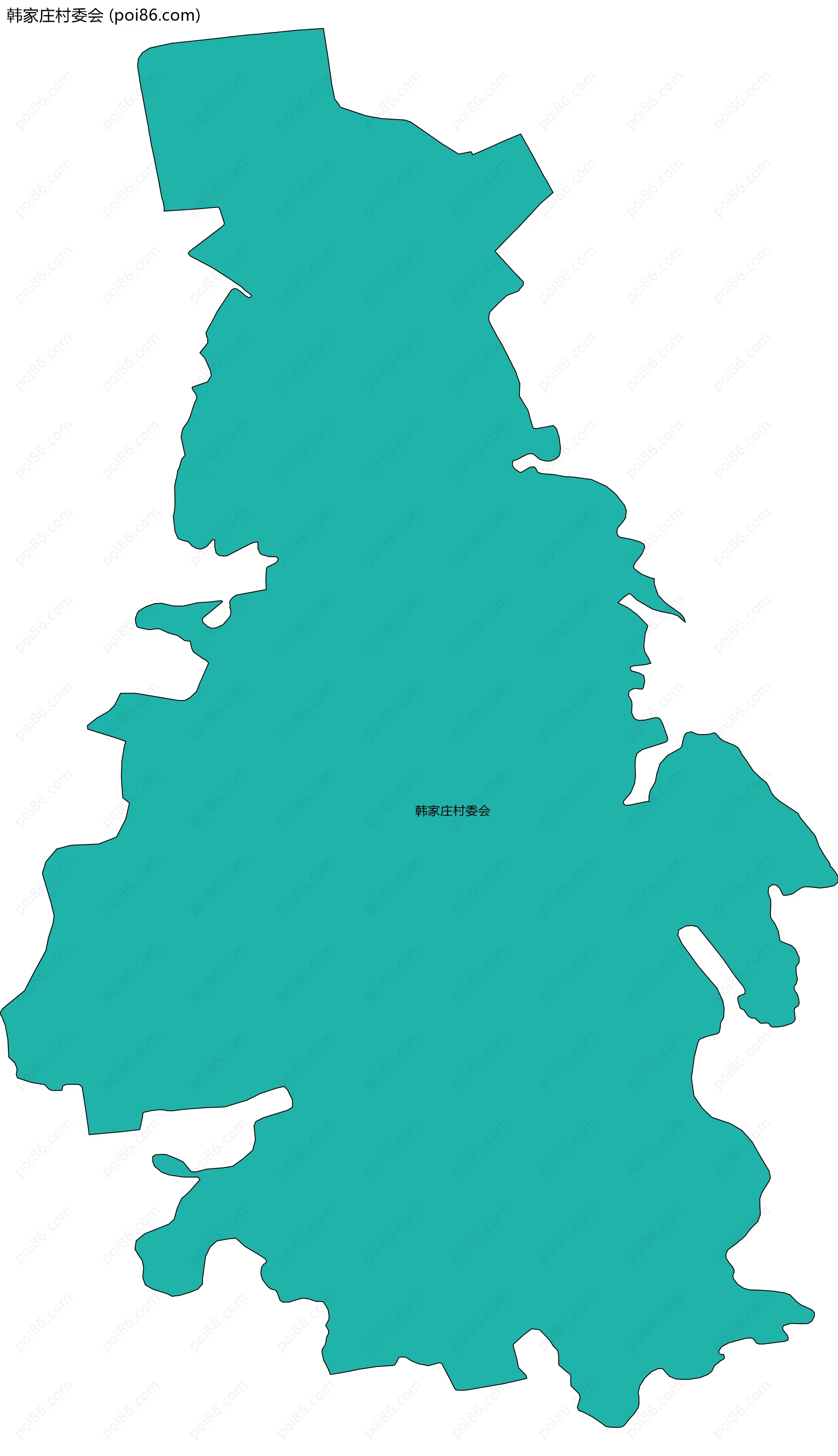 韩家庄村委会边界地图