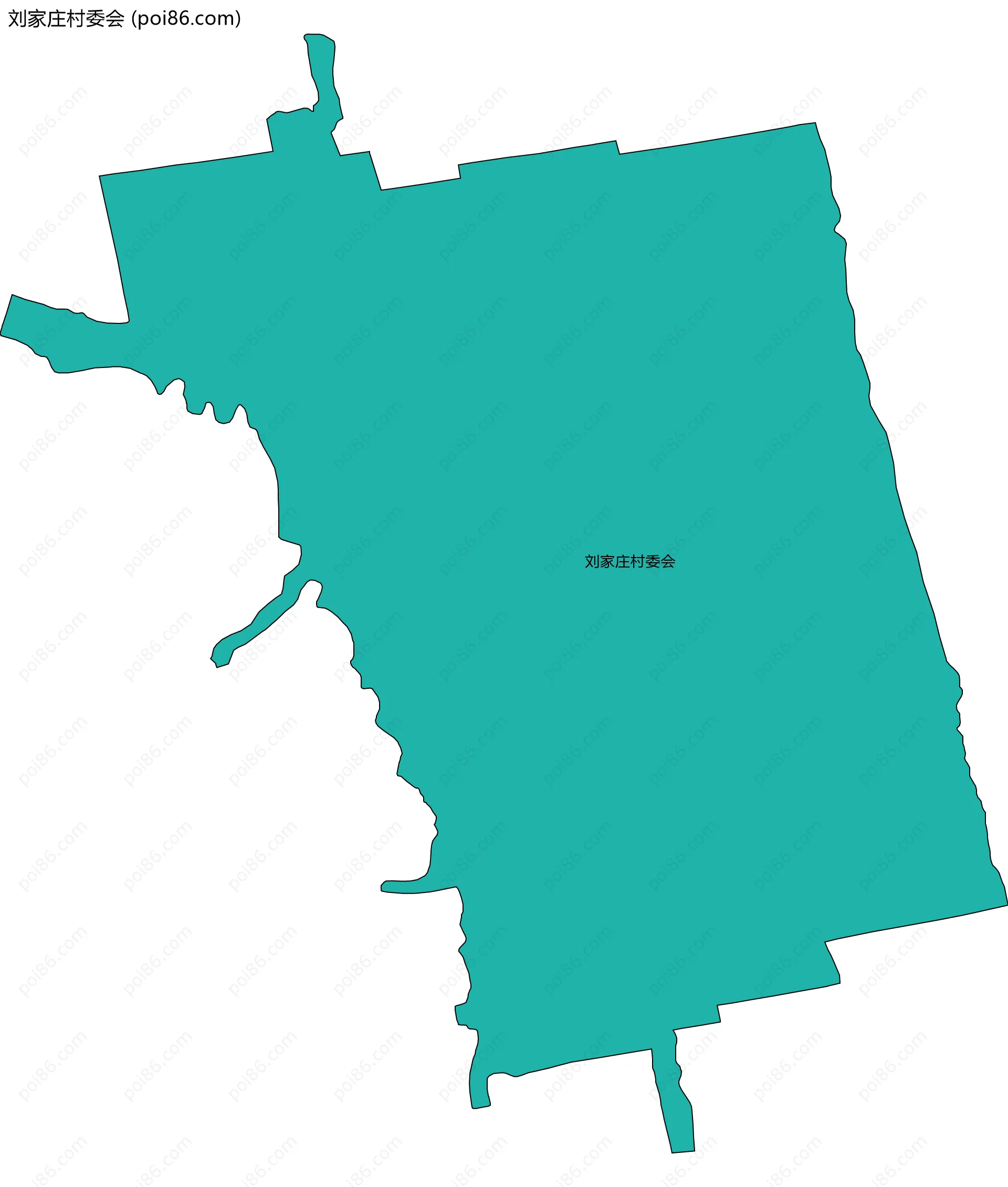 刘家庄村委会边界地图