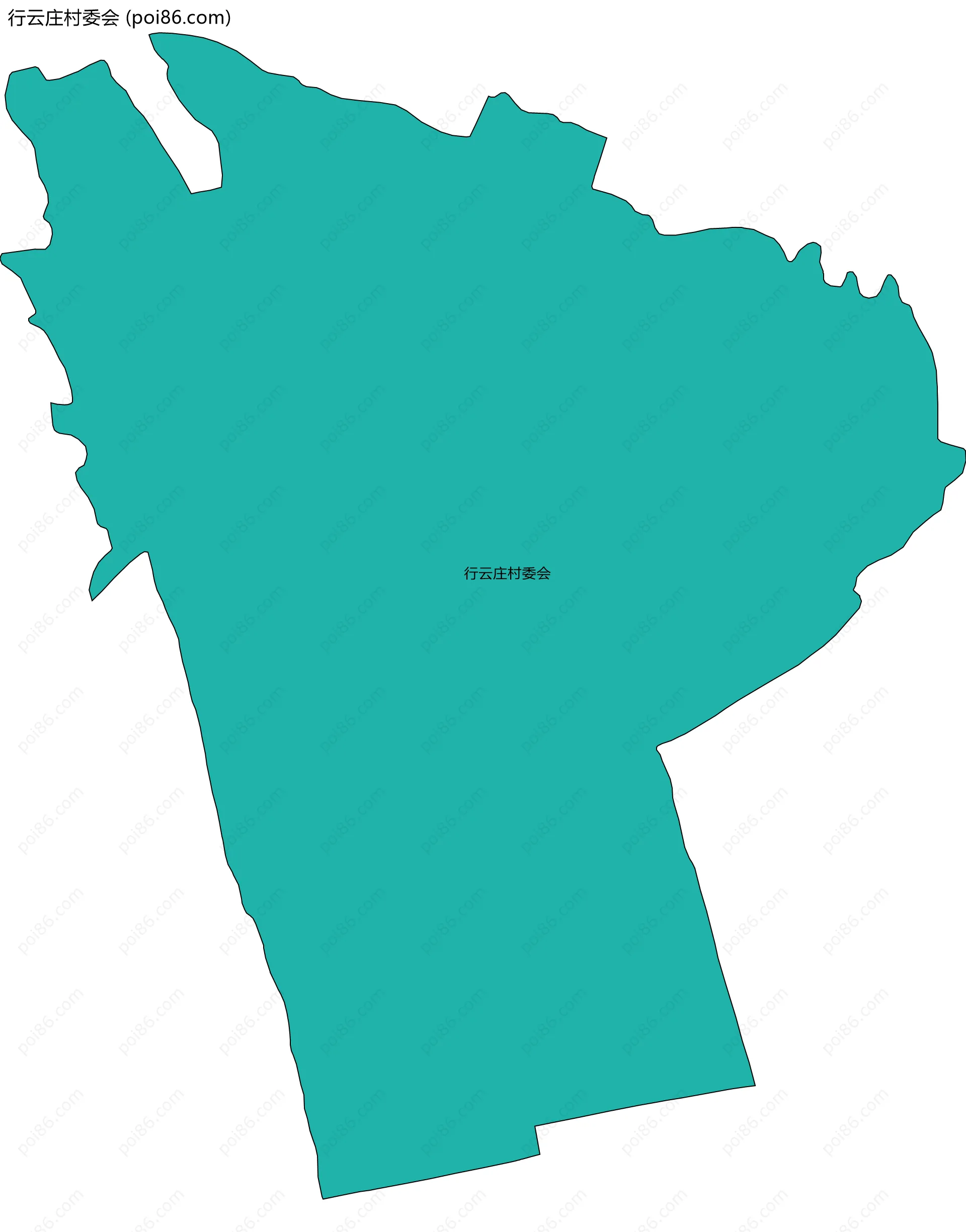 行云庄村委会边界地图