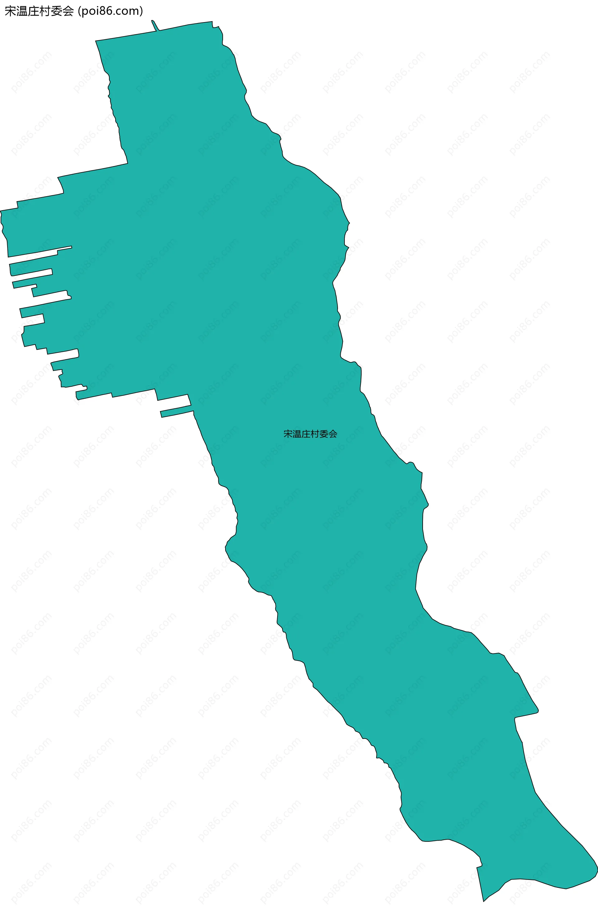 宋温庄村委会边界地图