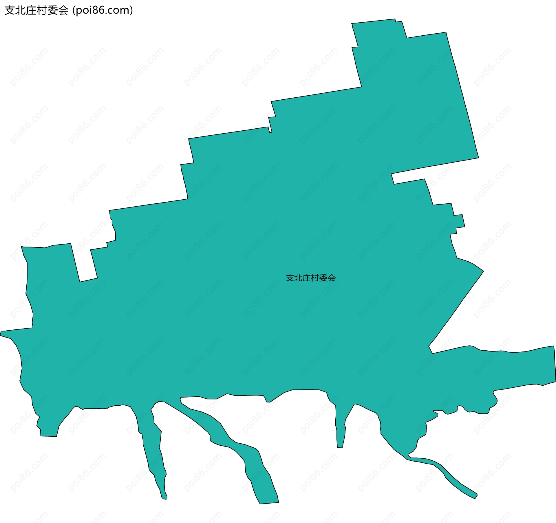 支北庄村委会边界地图