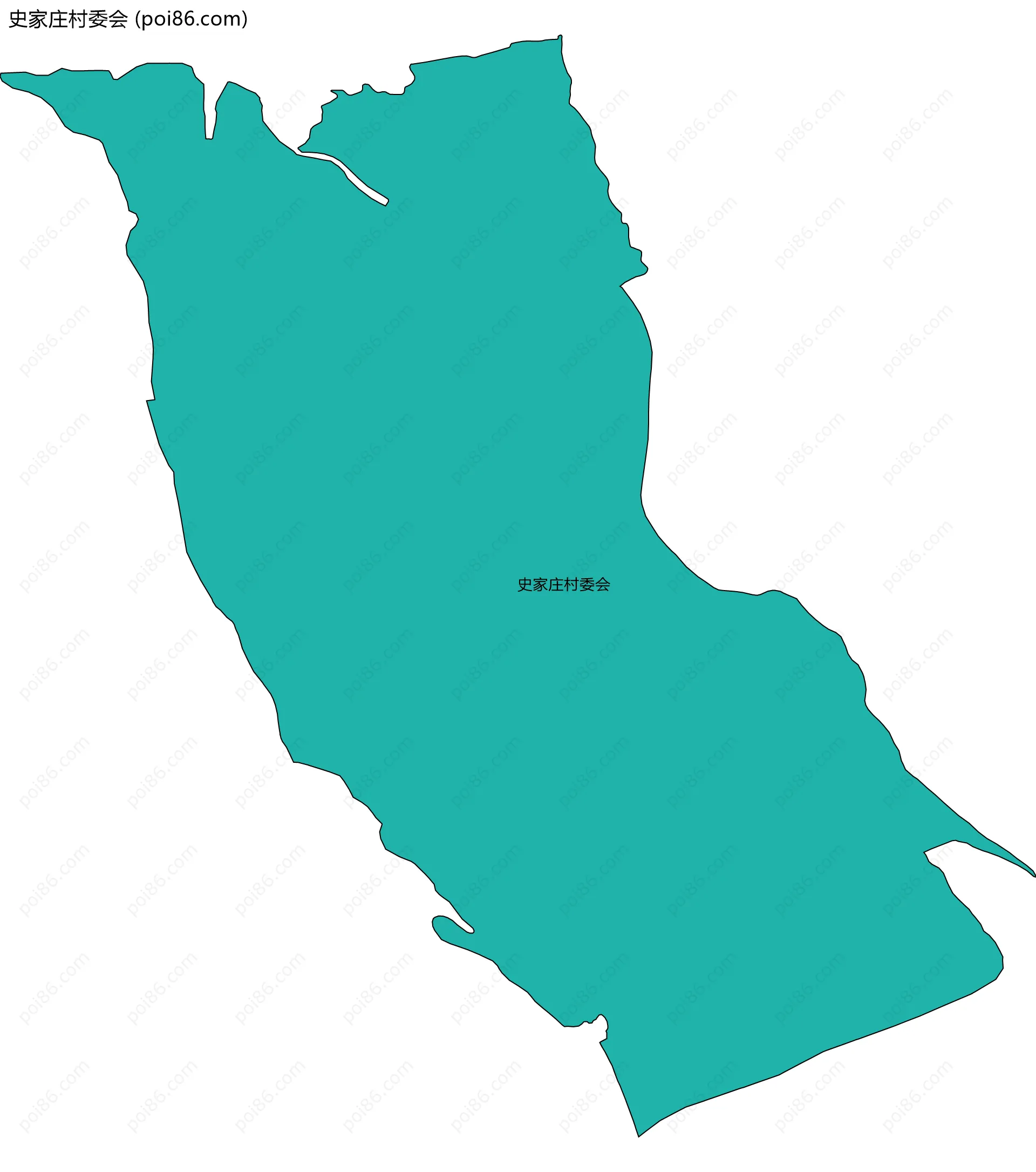 史家庄村委会边界地图