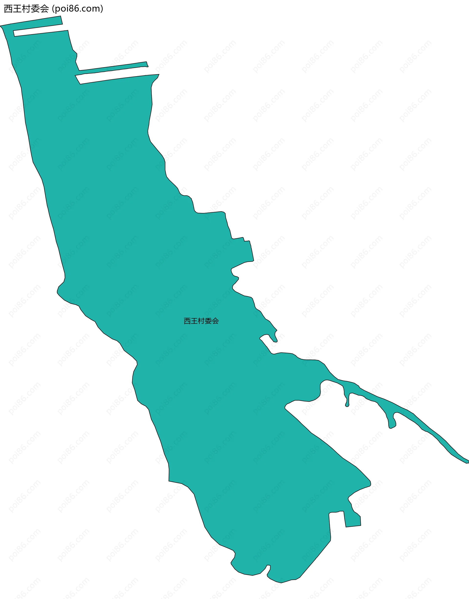 西王村委会边界地图