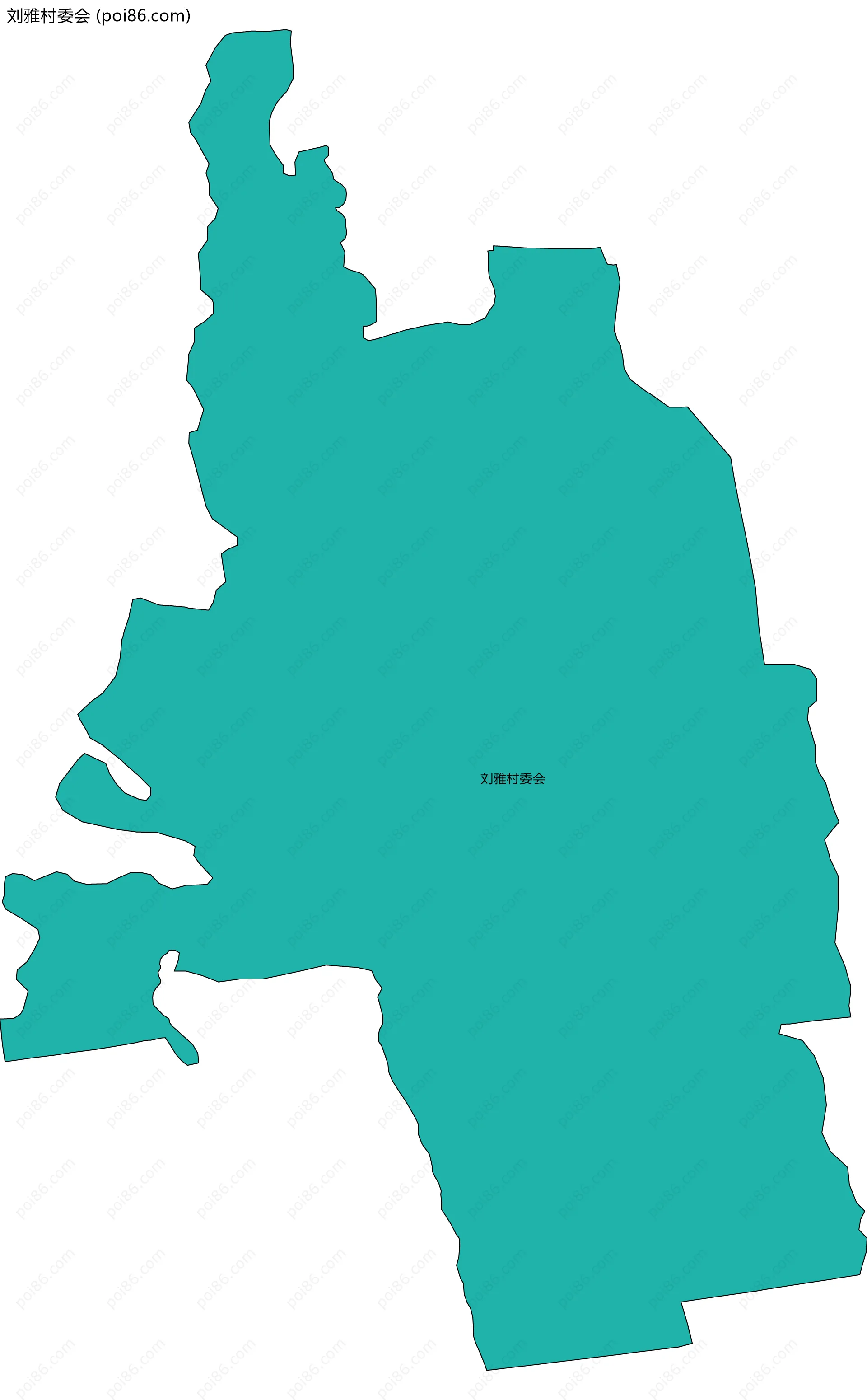 刘雅村委会边界地图