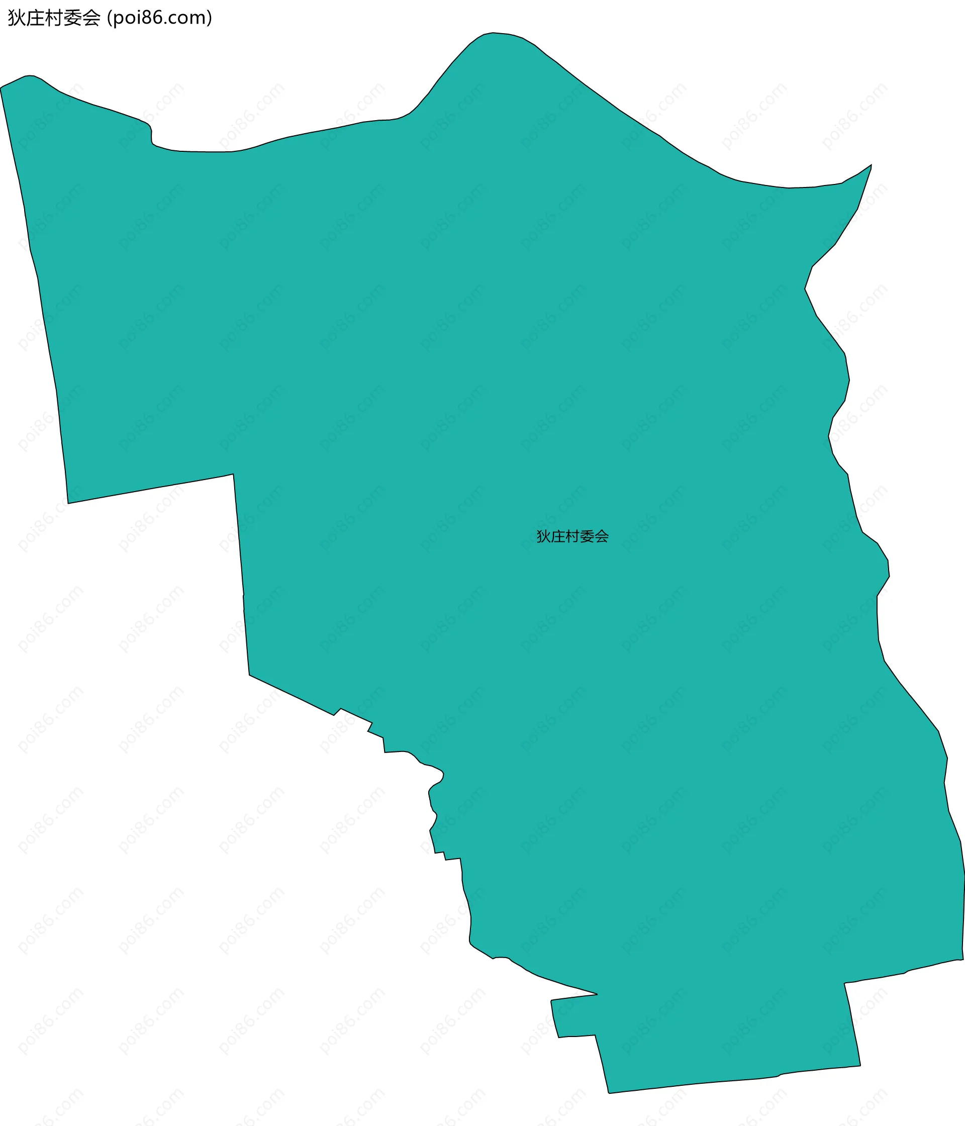 狄庄村委会边界地图