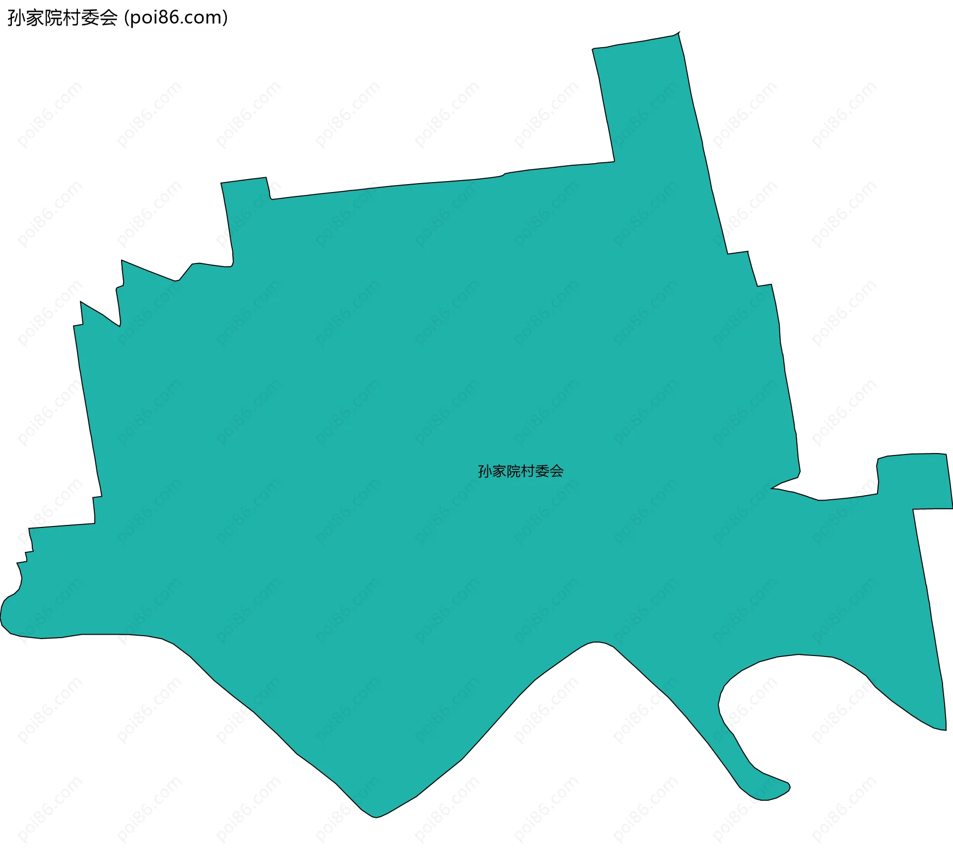 孙家院村委会边界地图