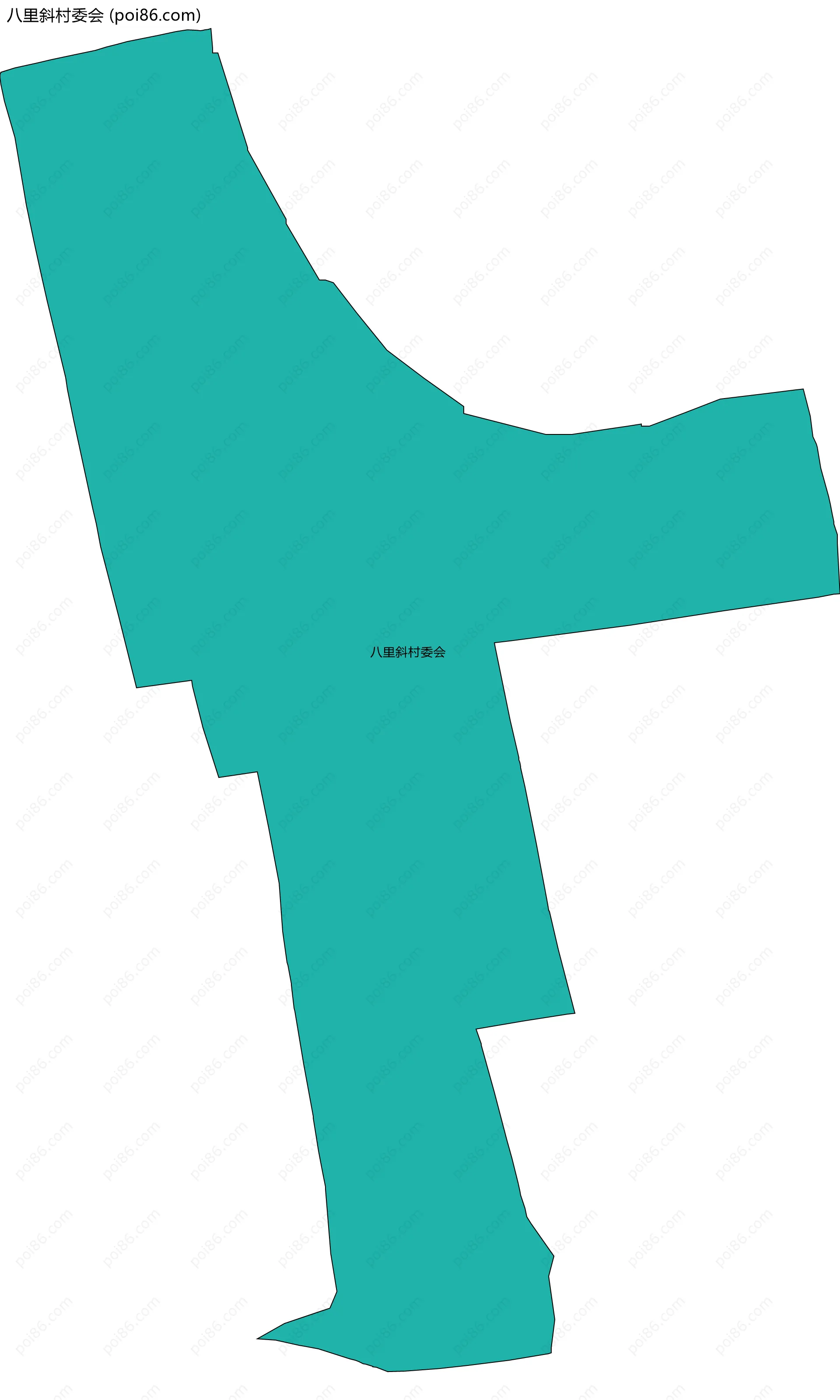 八里斜村委会边界地图