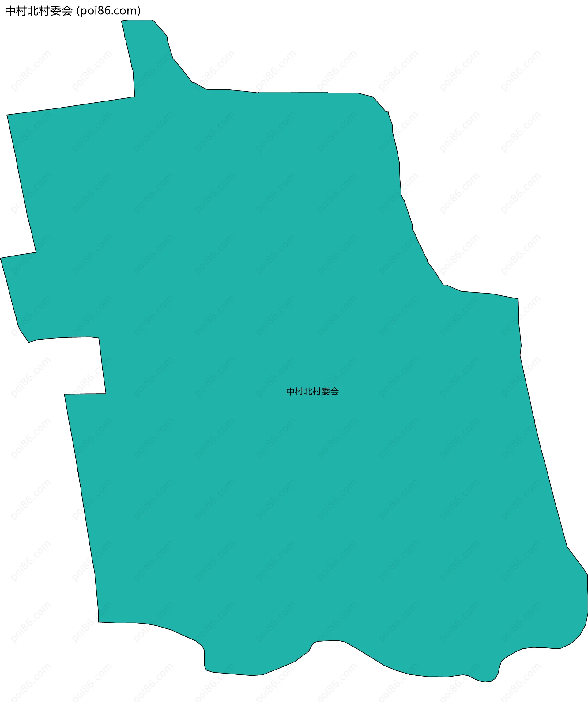 中村北村委会边界地图