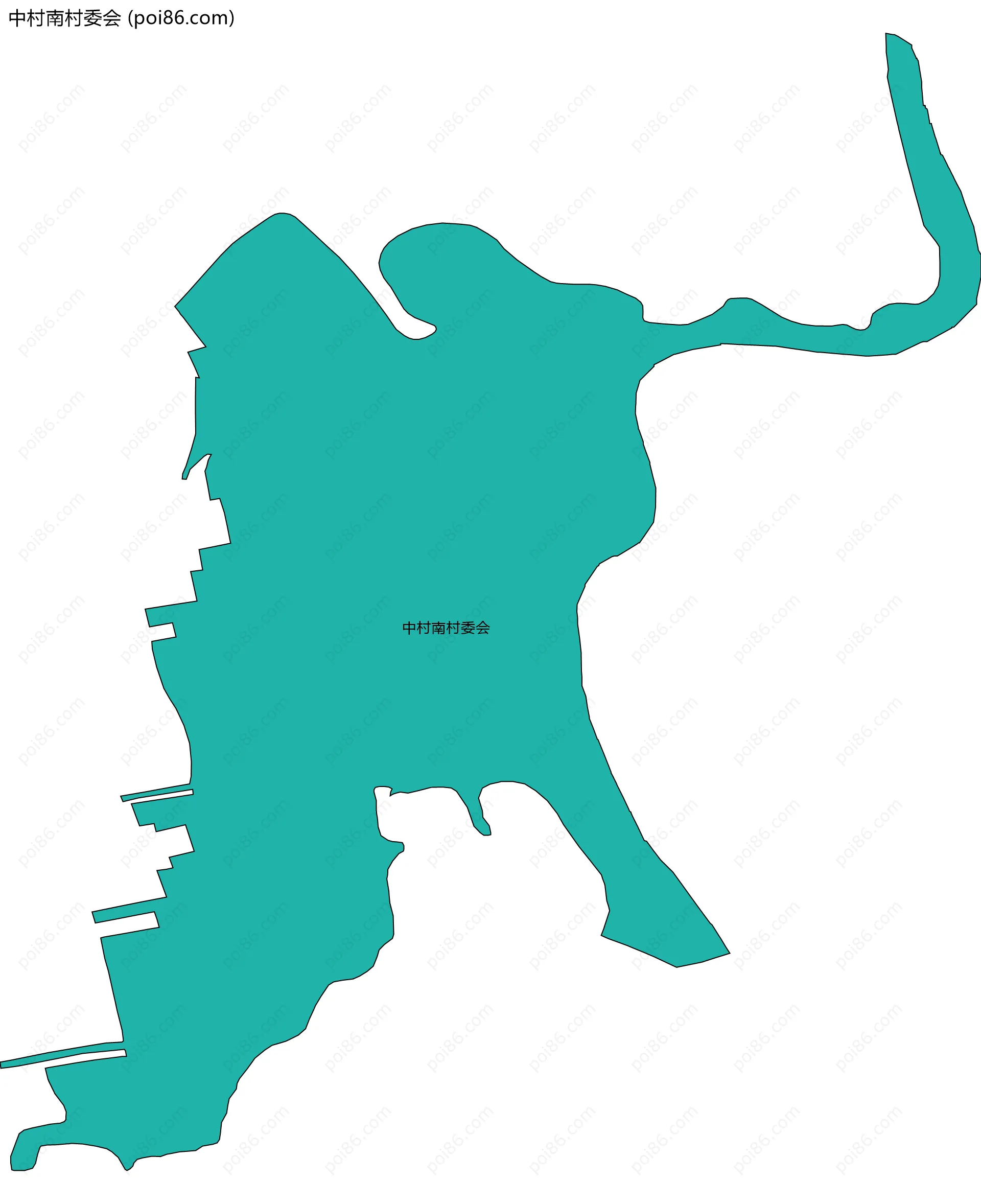 中村南村委会边界地图