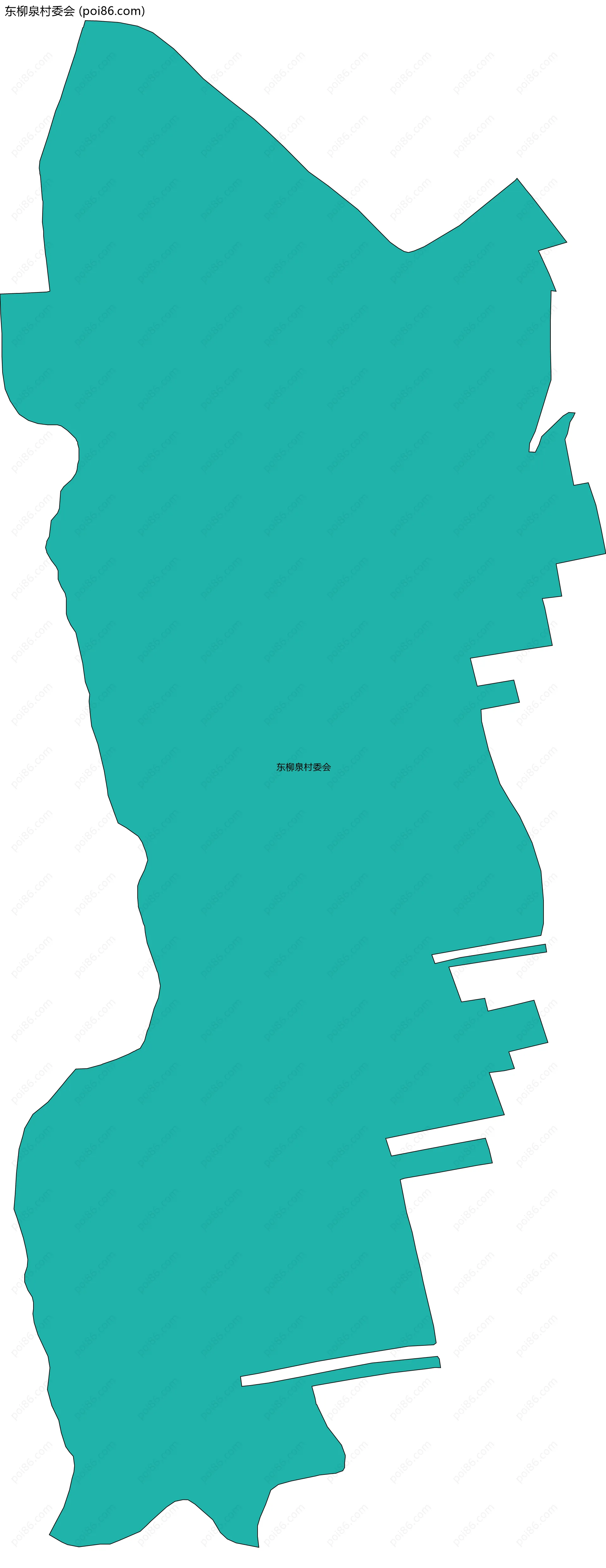 东柳泉村委会边界地图