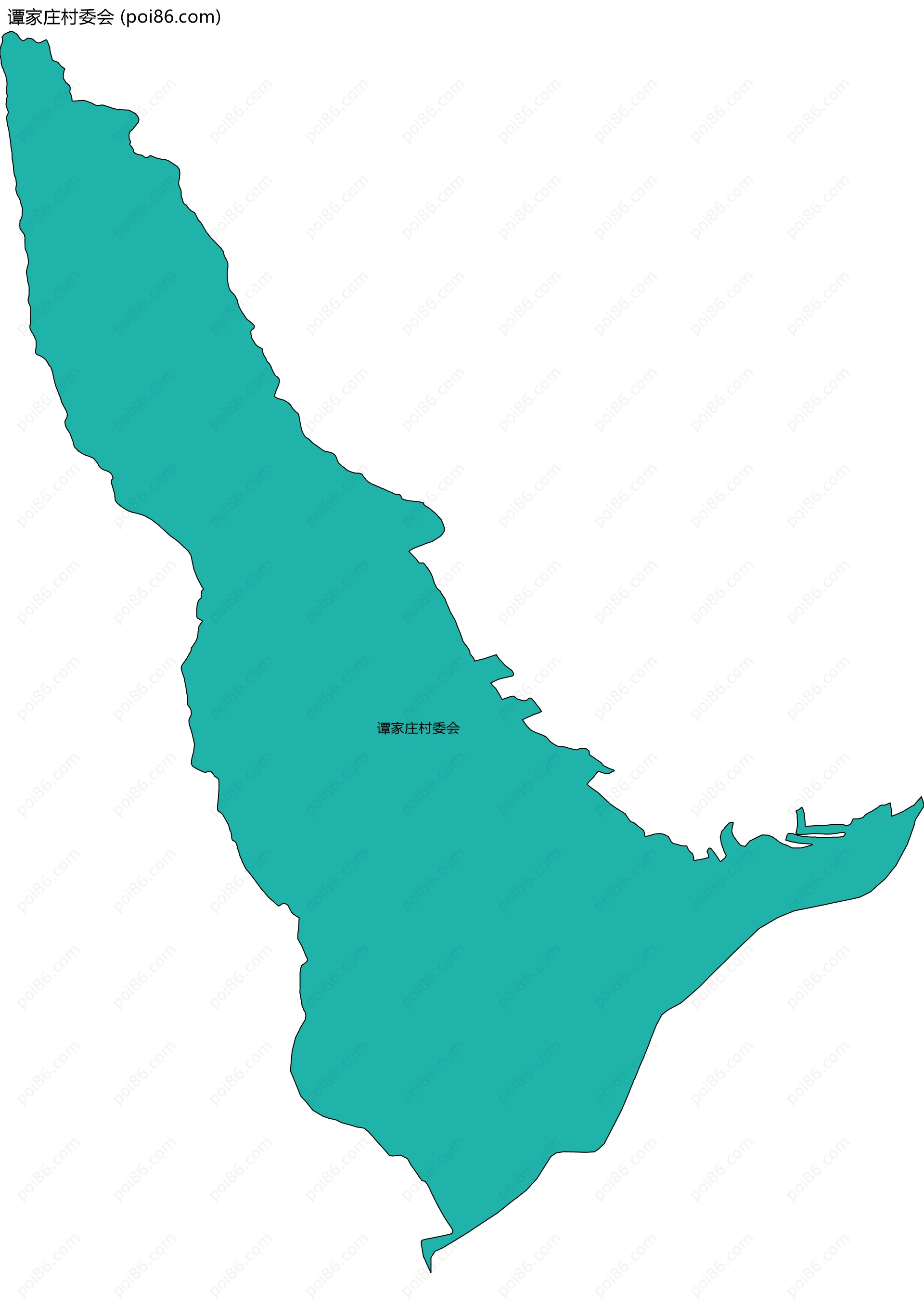谭家庄村委会边界地图