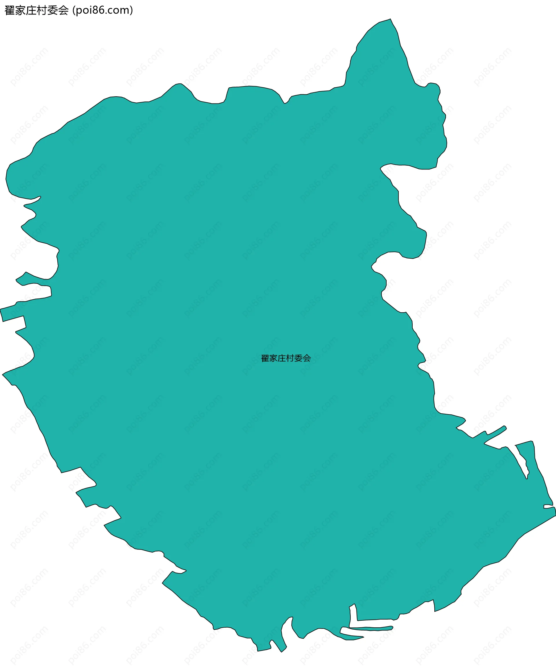 翟家庄村委会边界地图