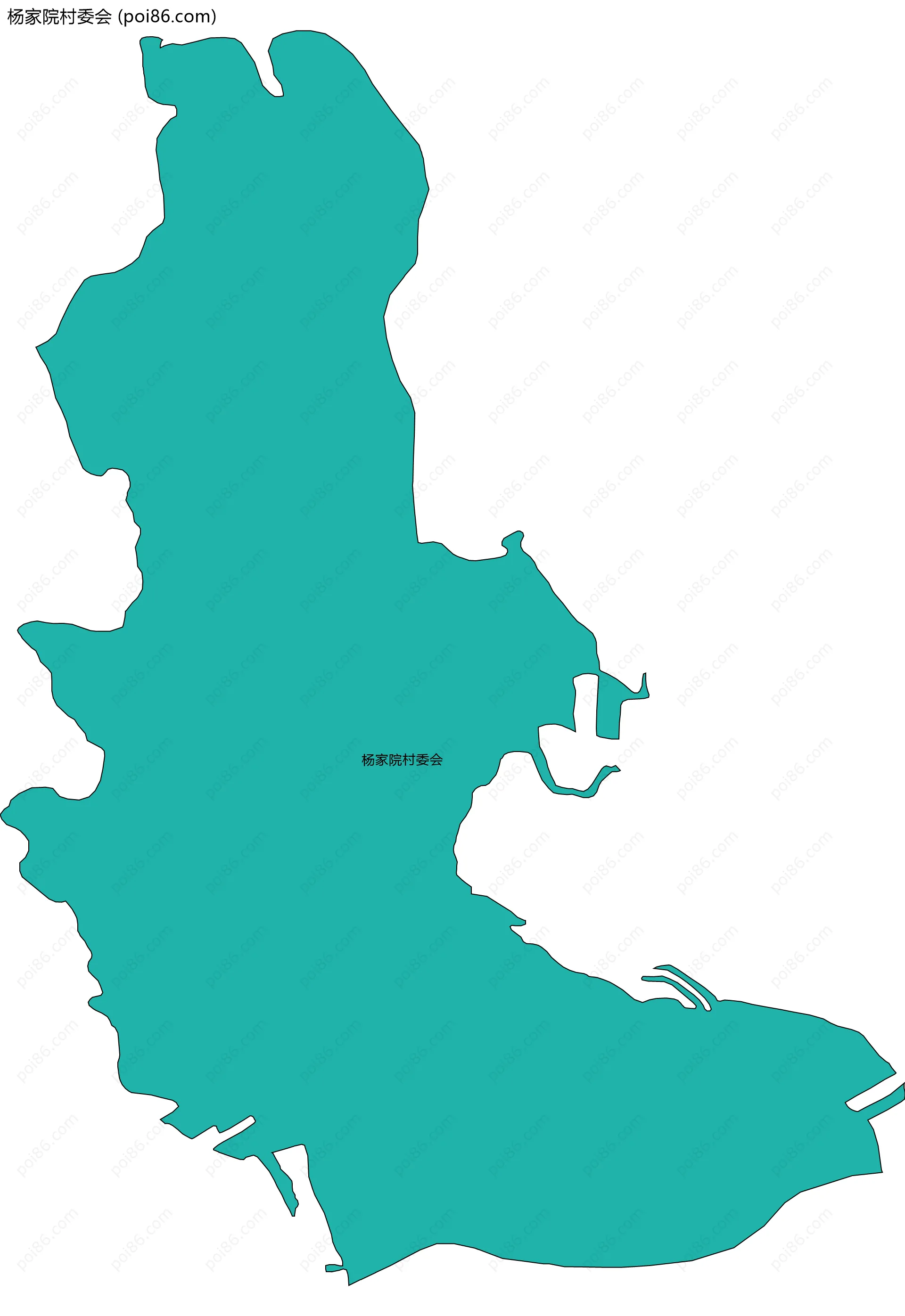 杨家院村委会边界地图