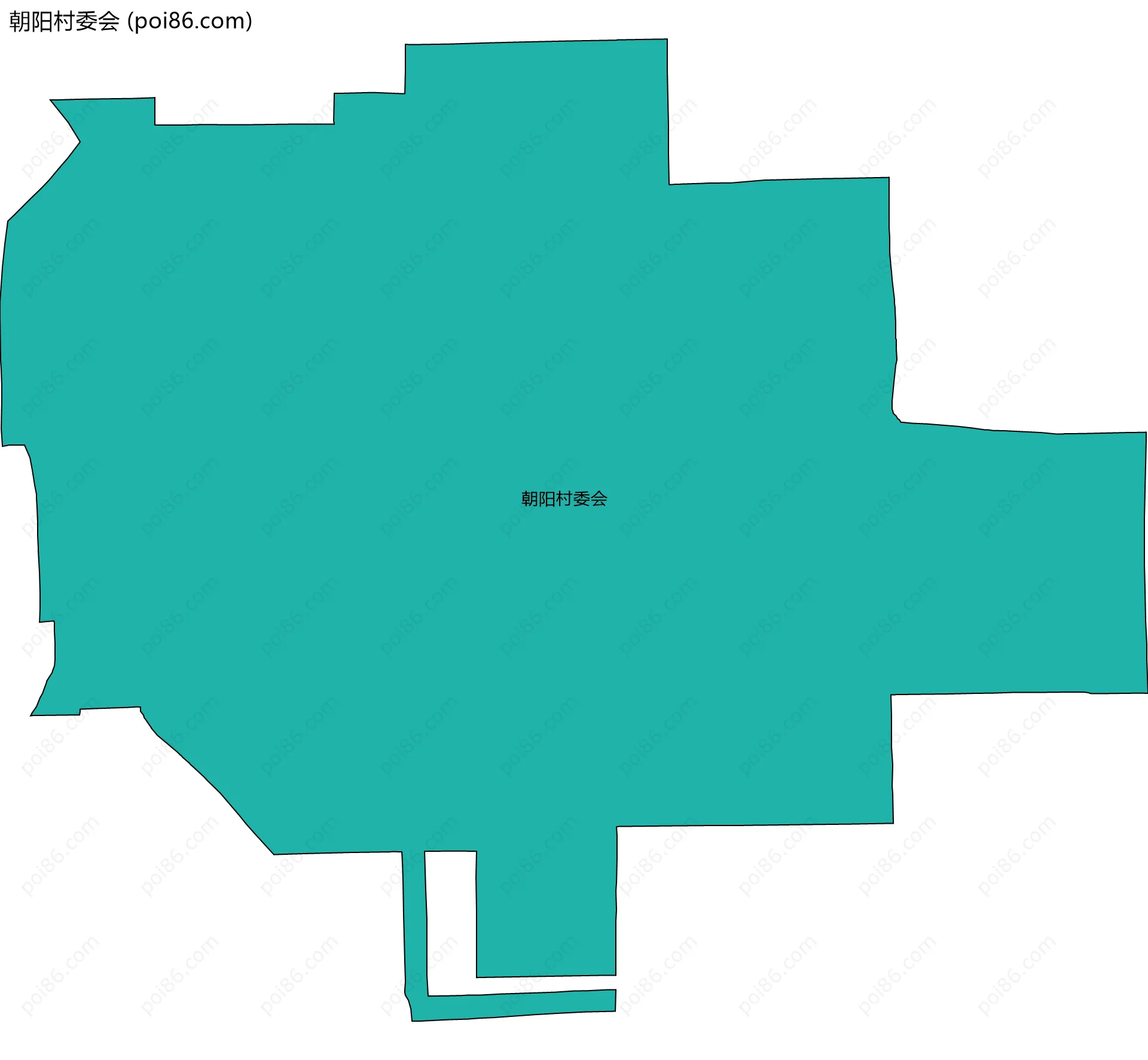 朝阳村委会边界地图